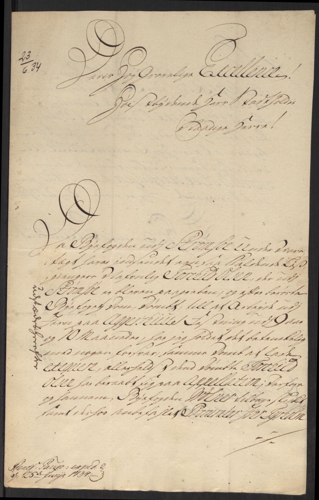 Stattholderembetet 1572-1771, AV/RA-EA-2870/Ef/L0107: Brev fra embetsmenn og andre, 1733-1734, p. 306