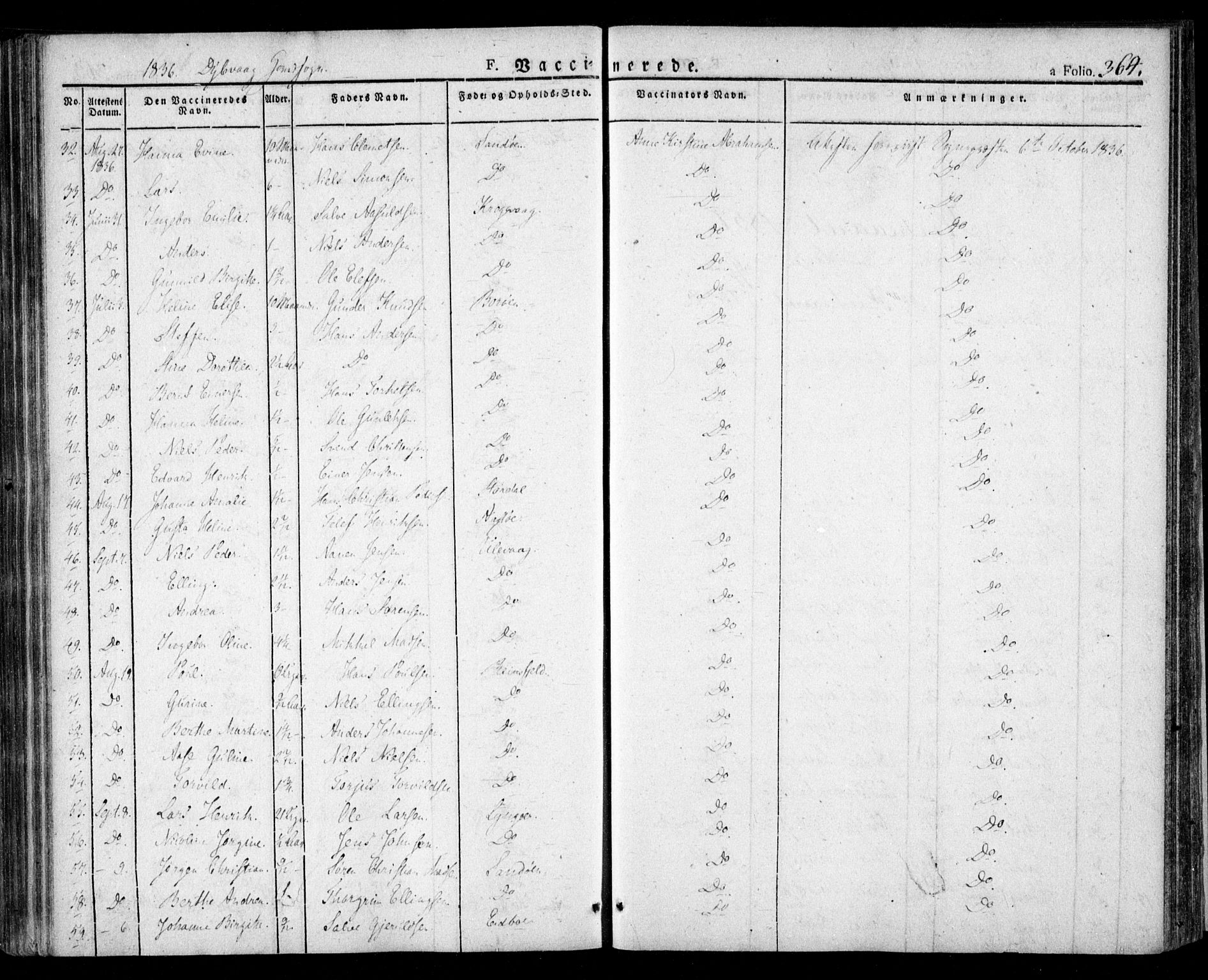 Dypvåg sokneprestkontor, SAK/1111-0007/F/Fa/Faa/L0004: Parish register (official) no. A 4, 1824-1840, p. 364