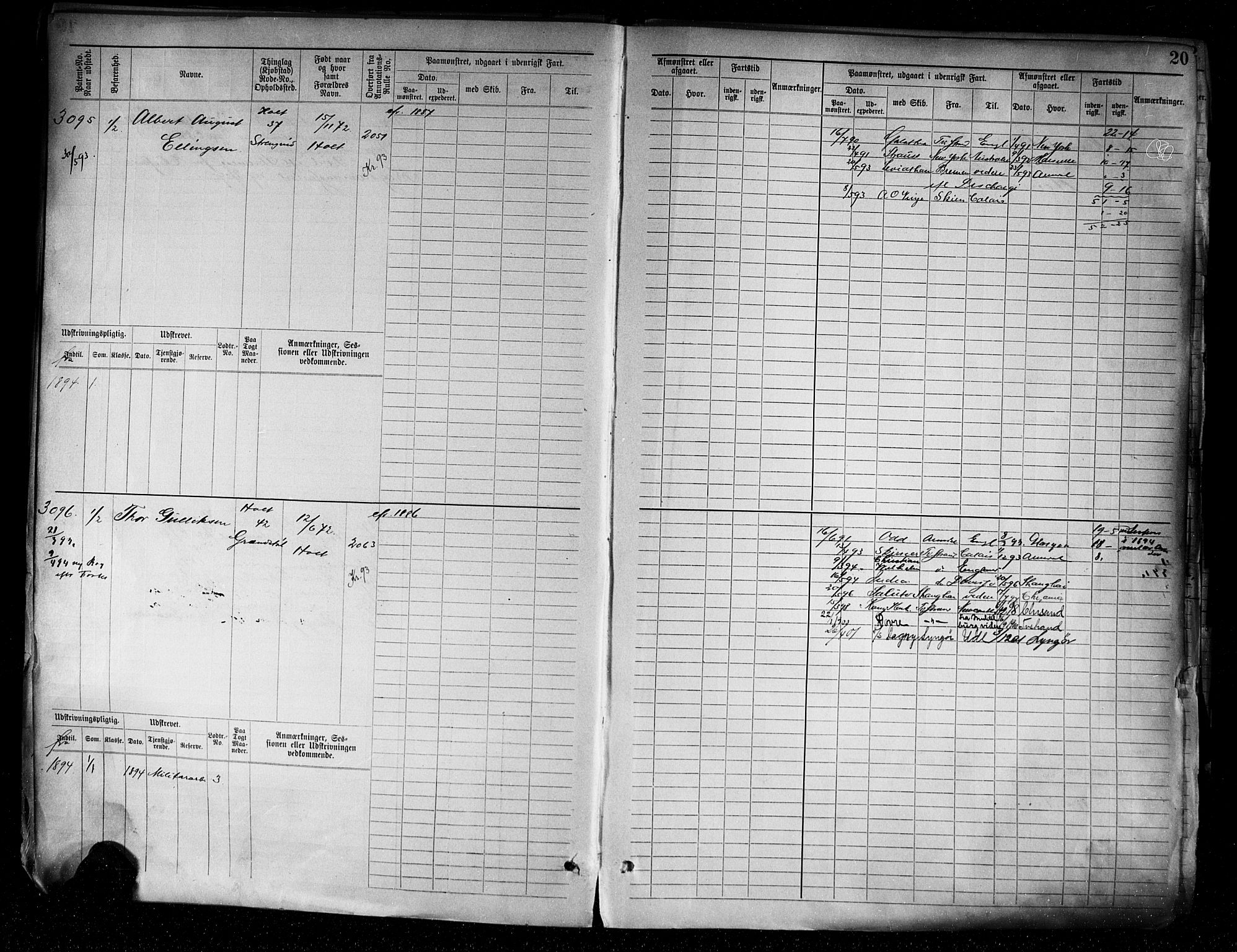 Tvedestrand mønstringskrets, AV/SAK-2031-0011/F/Fb/L0005: Hovedrulle A nr 3057-3817, R-6, 1890-1920, p. 22