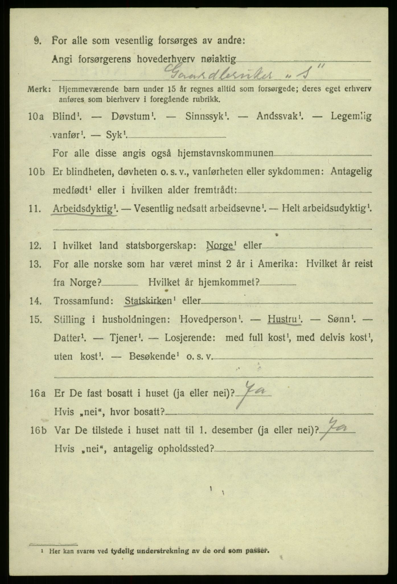 SAB, 1920 census for Haus, 1920, p. 10729