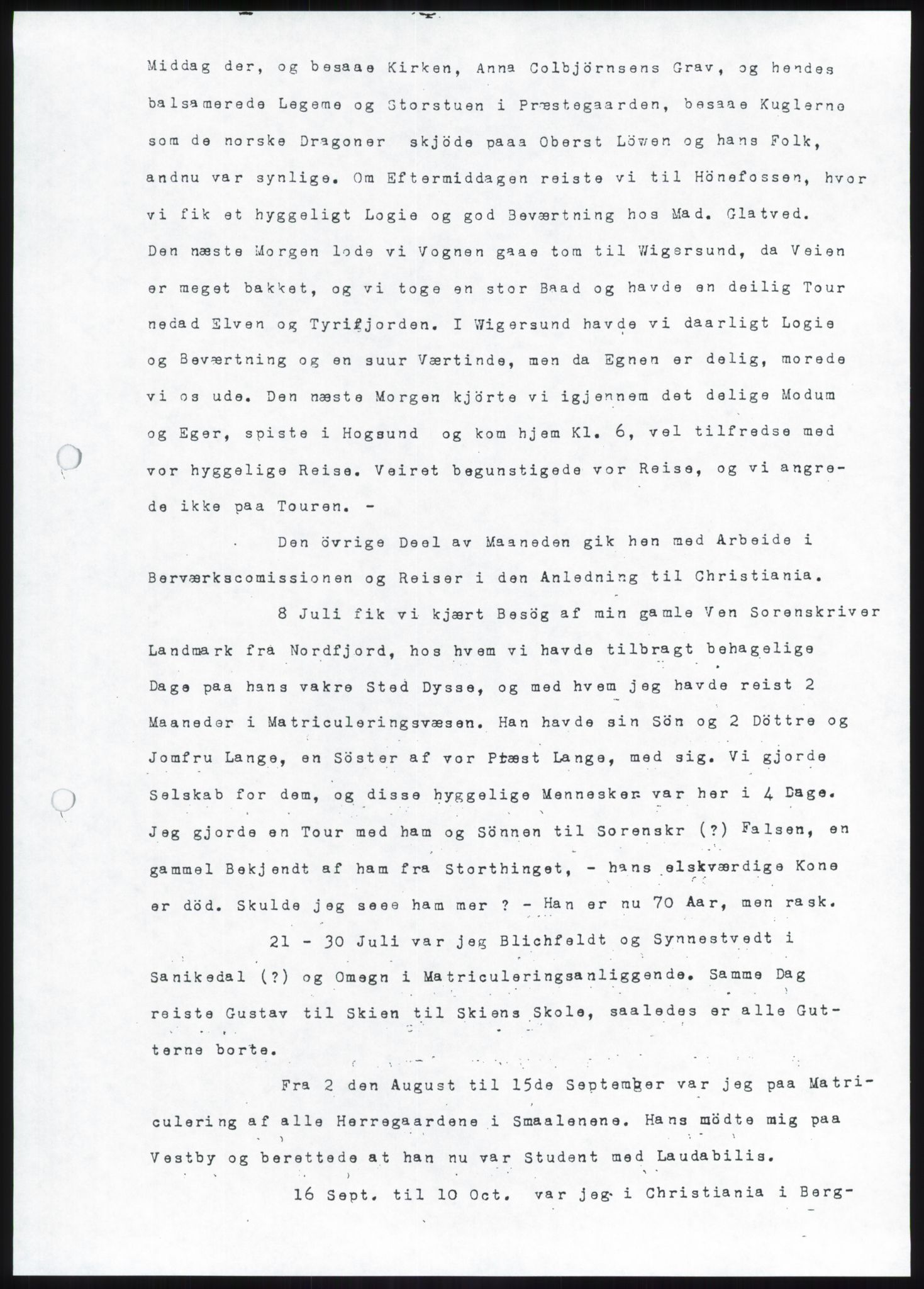 Blom, Gustav Peter, AV/RA-PA-0568/F/L0002/0002: Transkripsjoner, brev og manuskript / Transkripsjon av manuskript med G. P. Bloms erindringer, del B, C og D (ved Peter Julius Blom?), p. 8