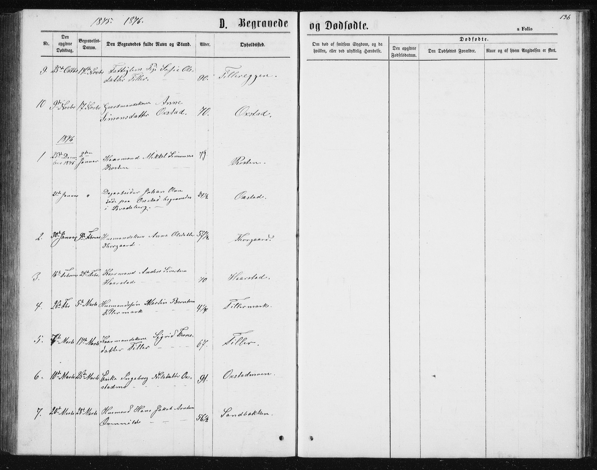 Ministerialprotokoller, klokkerbøker og fødselsregistre - Sør-Trøndelag, SAT/A-1456/621/L0459: Parish register (copy) no. 621C02, 1866-1895, p. 136