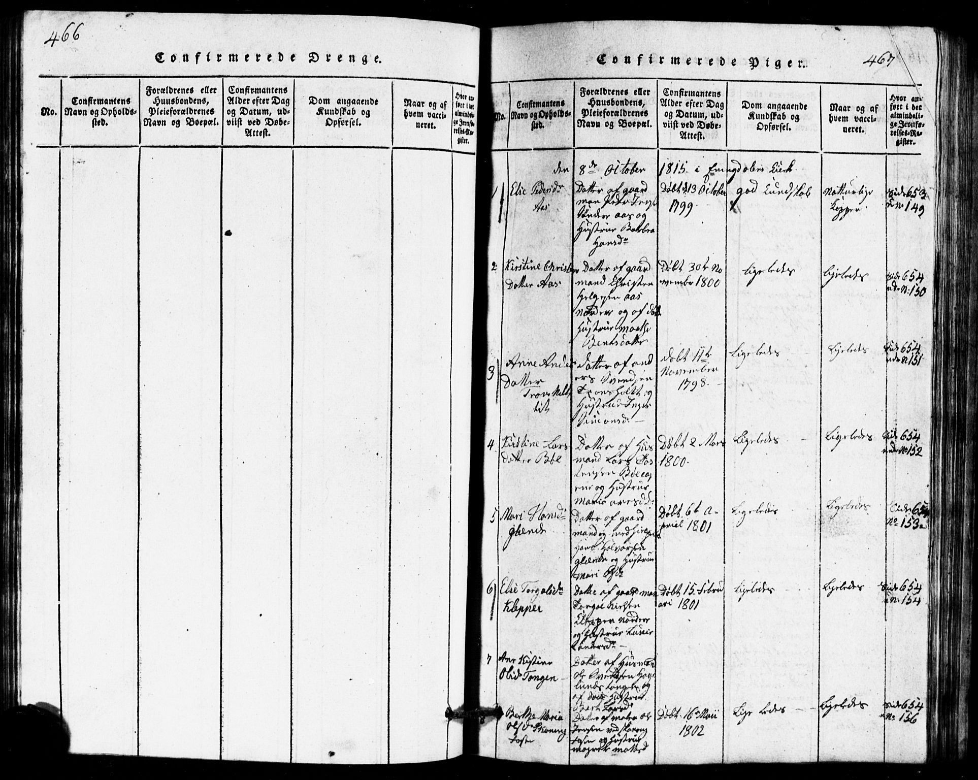 Idd prestekontor Kirkebøker, AV/SAO-A-10911/G/Ga/L0001: Parish register (copy) no. I 1, 1815-1826, p. 466-467