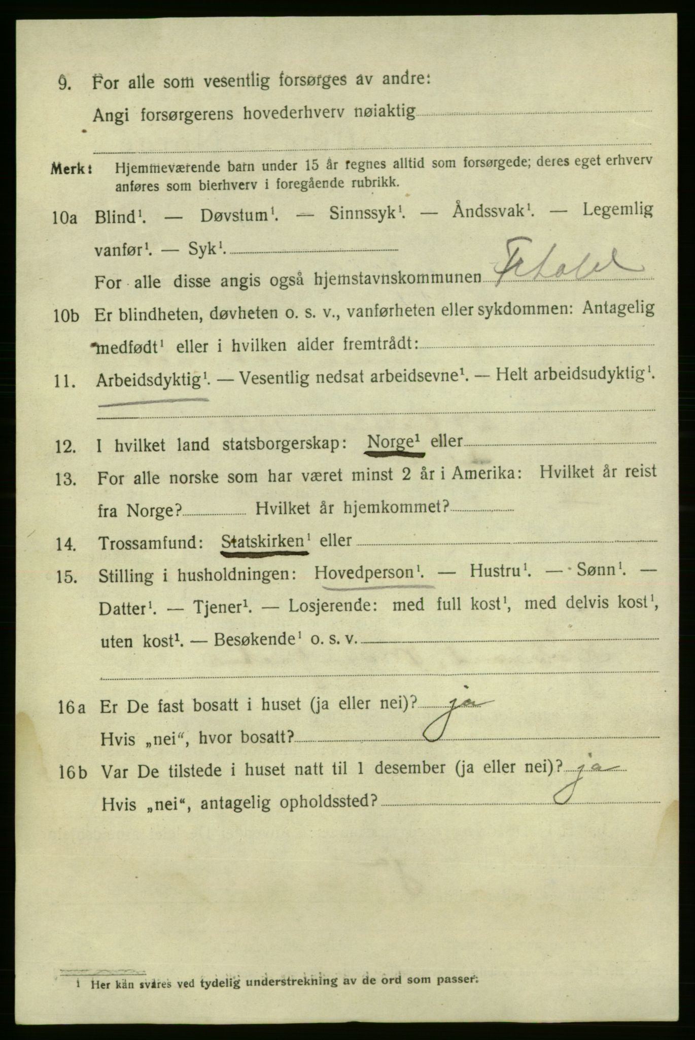 SAO, 1920 census for Fredrikshald, 1920, p. 19340