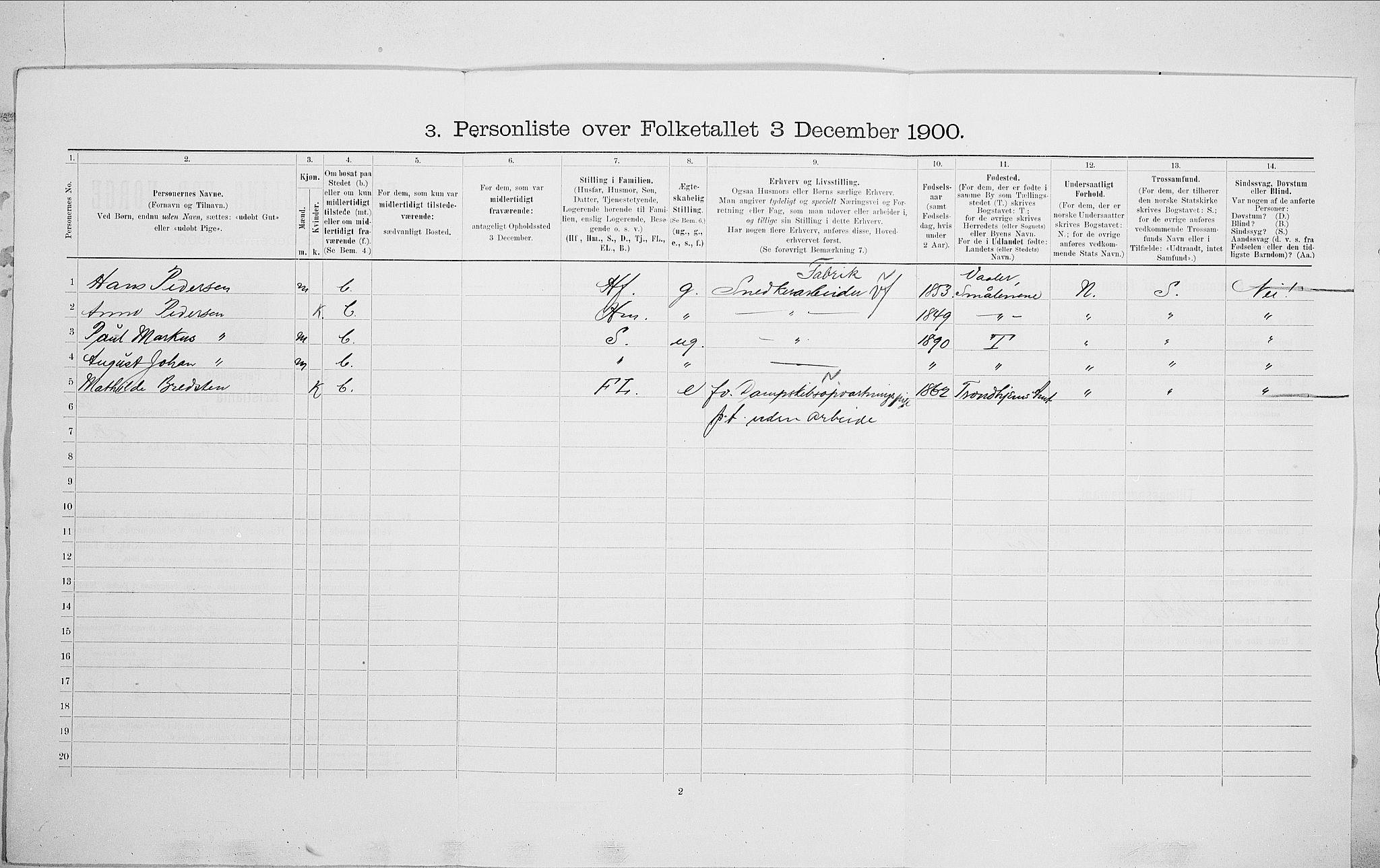 SAO, 1900 census for Kristiania, 1900, p. 74433