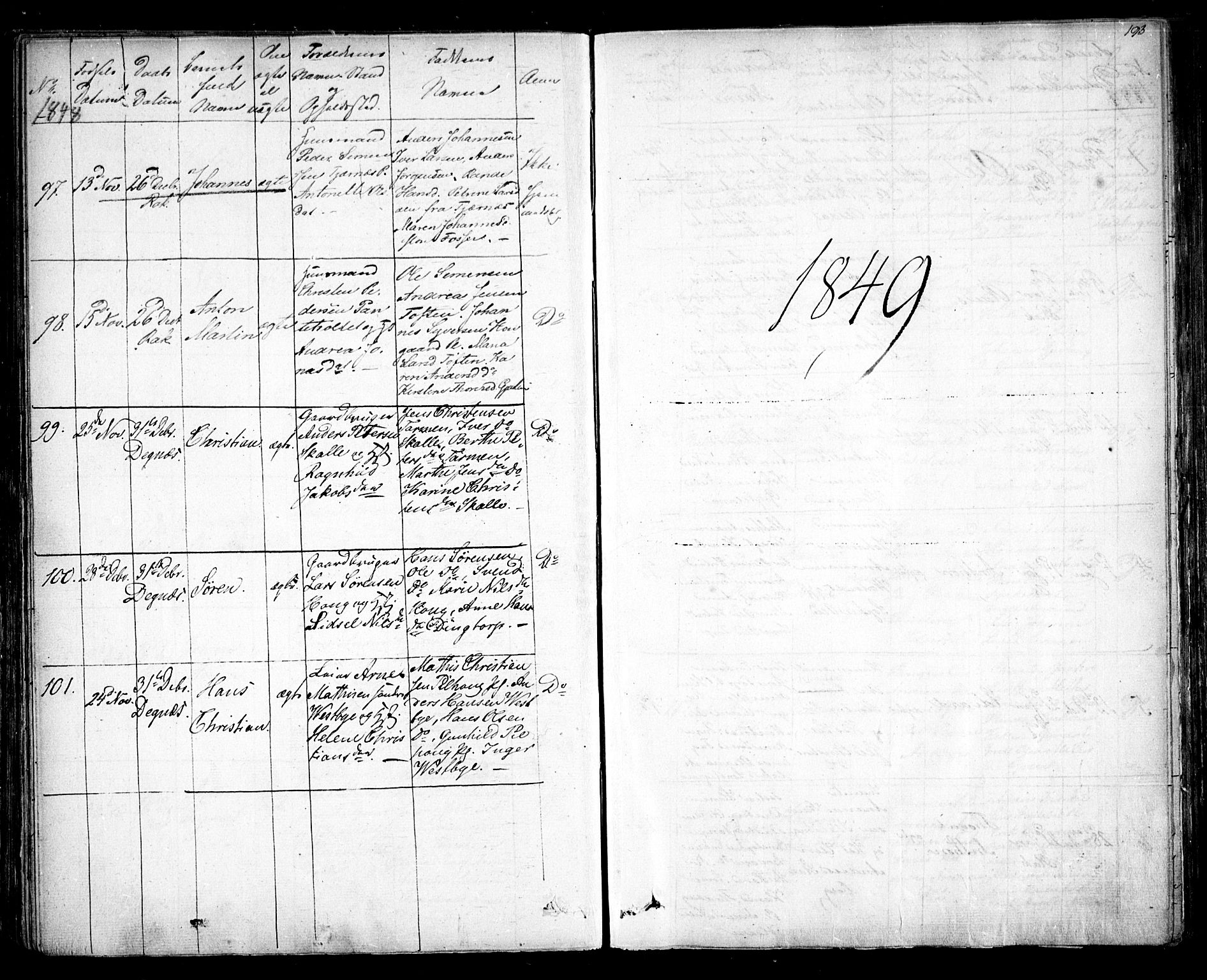 Rakkestad prestekontor Kirkebøker, AV/SAO-A-2008/F/Fa/L0008: Parish register (official) no. I 8, 1842-1849, p. 197-198