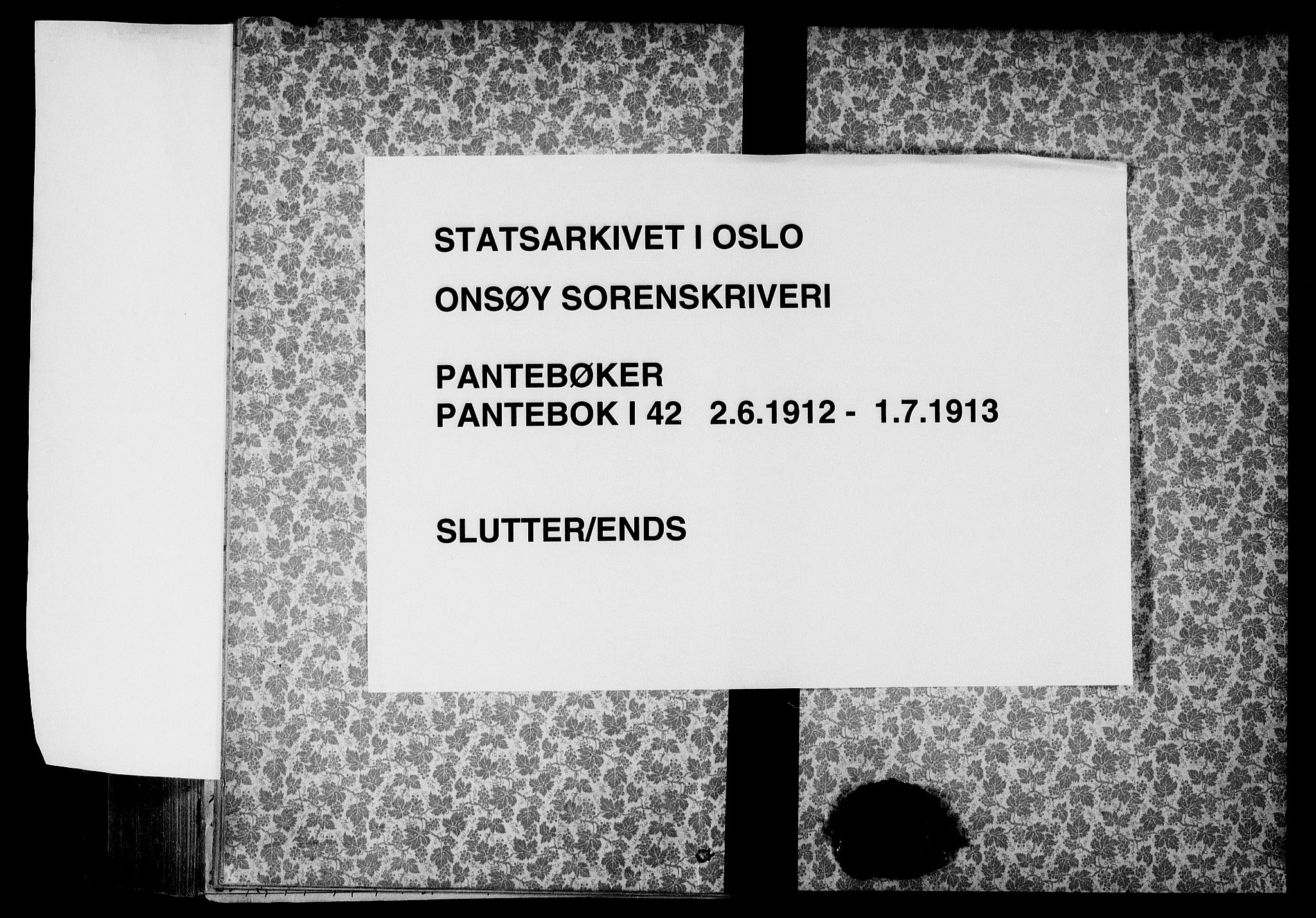 Onsøy sorenskriveri, SAO/A-10474/G/Ga/Gaa/L0042: Mortgage book no. I 42, 1912-1913