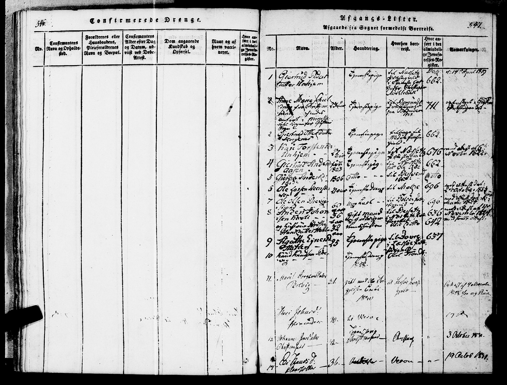 Ministerialprotokoller, klokkerbøker og fødselsregistre - Møre og Romsdal, SAT/A-1454/545/L0585: Parish register (official) no. 545A01, 1818-1853, p. 546-547