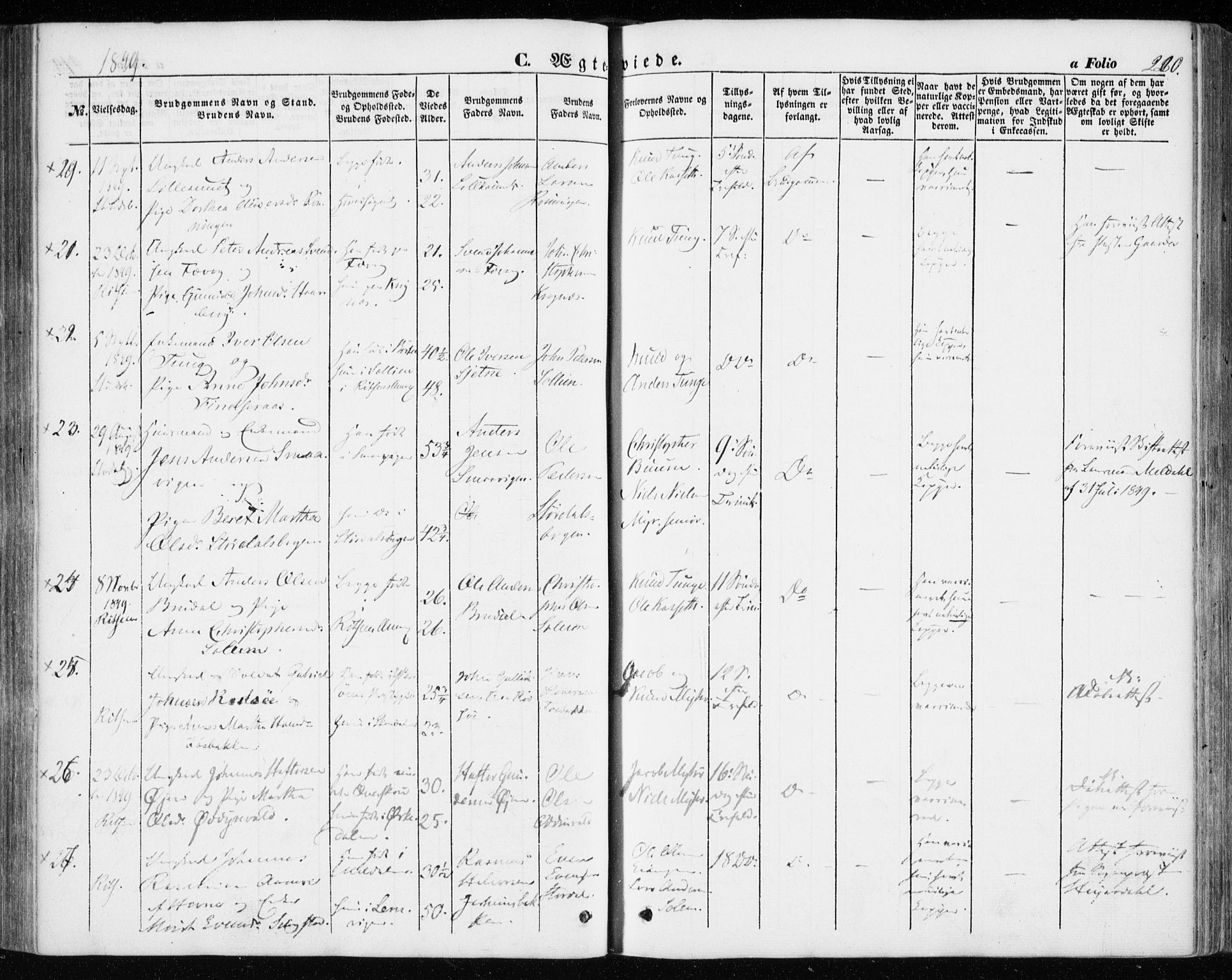 Ministerialprotokoller, klokkerbøker og fødselsregistre - Sør-Trøndelag, AV/SAT-A-1456/646/L0611: Parish register (official) no. 646A09, 1848-1857, p. 220