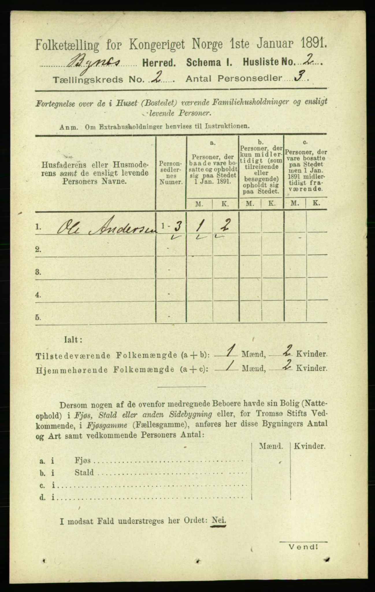 RA, 1891 census for 1655 Byneset, 1891, p. 802