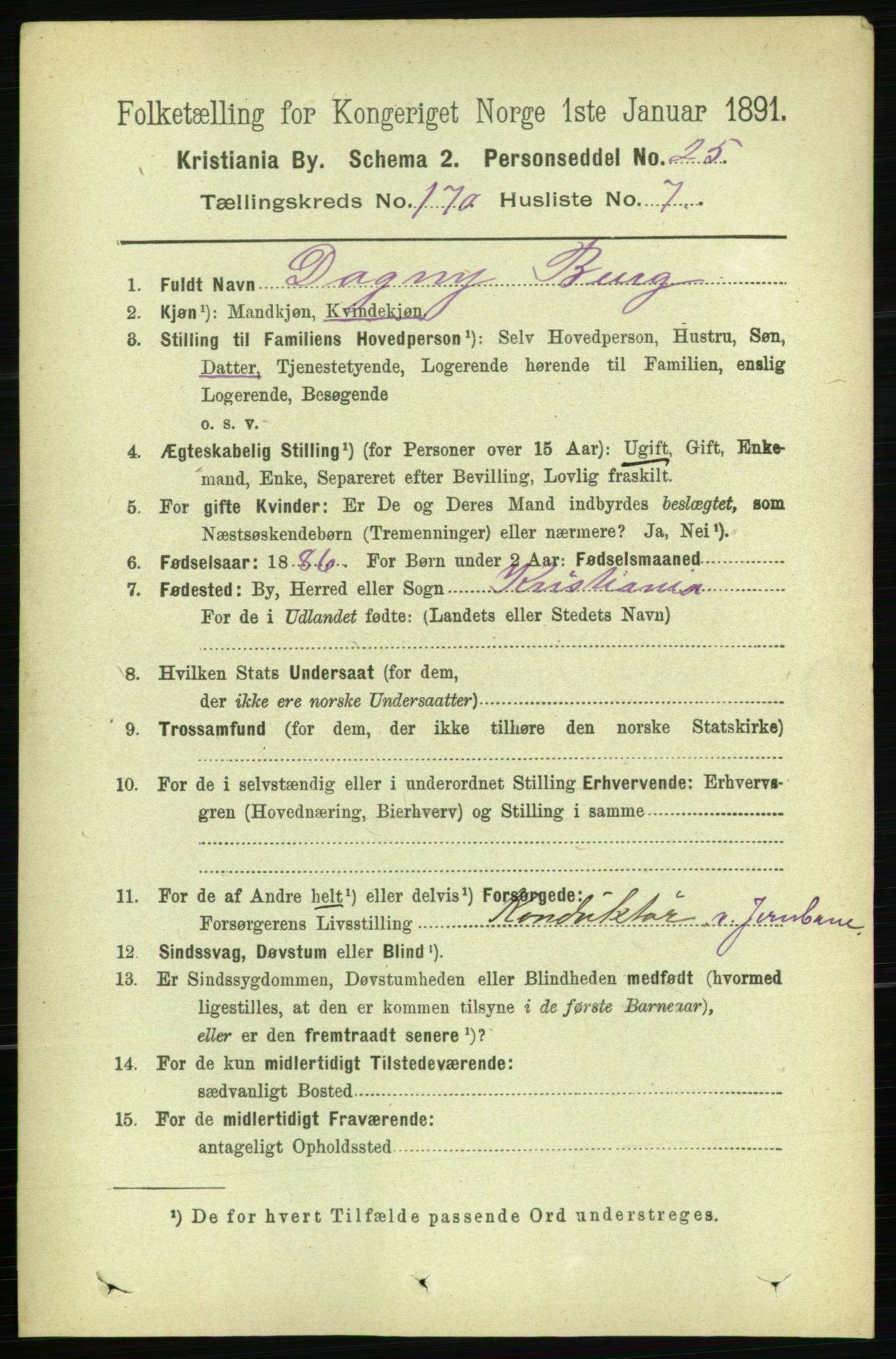 RA, 1891 census for 0301 Kristiania, 1891, p. 99881