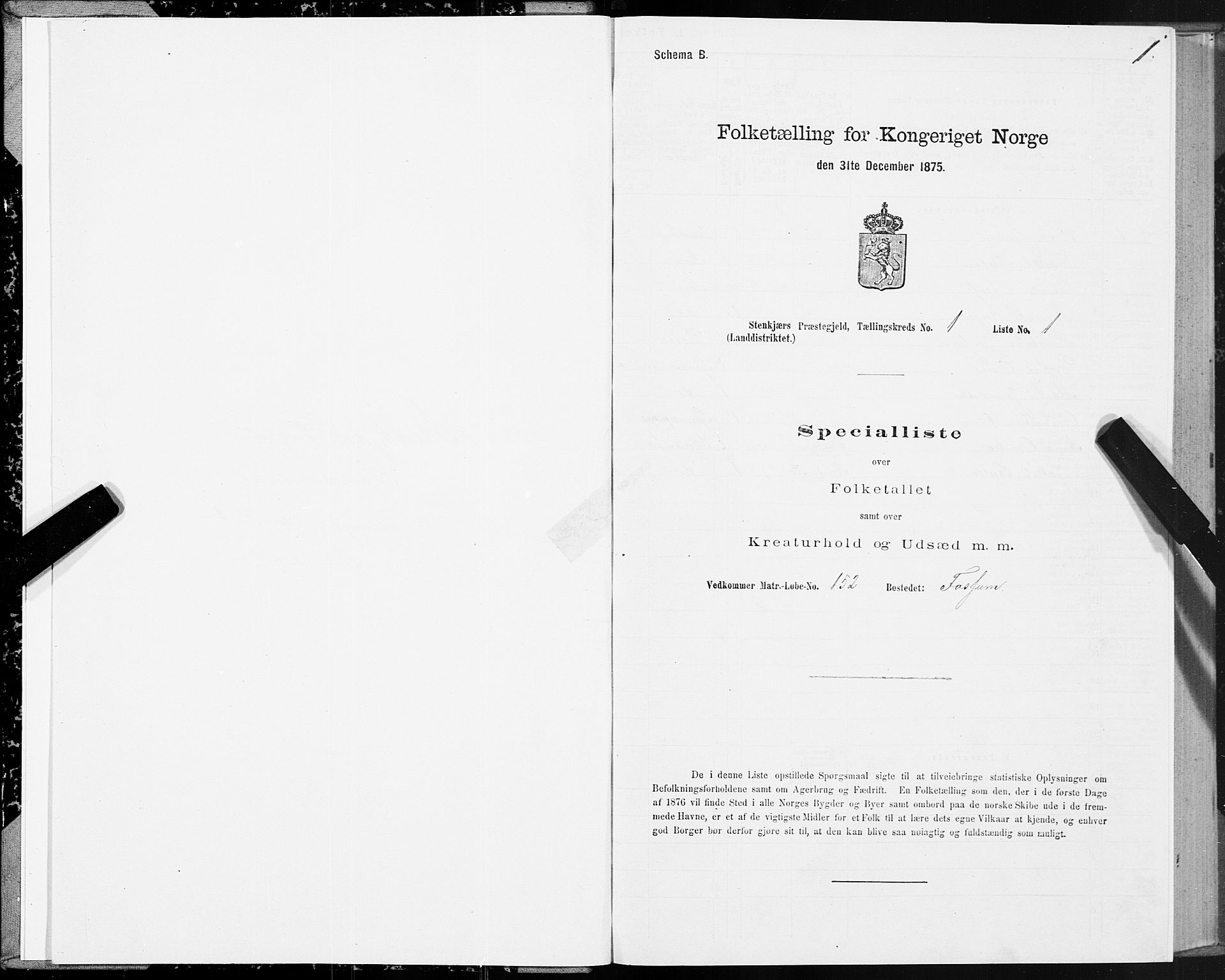 SAT, 1875 census for 1733L Steinkjer/Egge, 1875, p. 1001