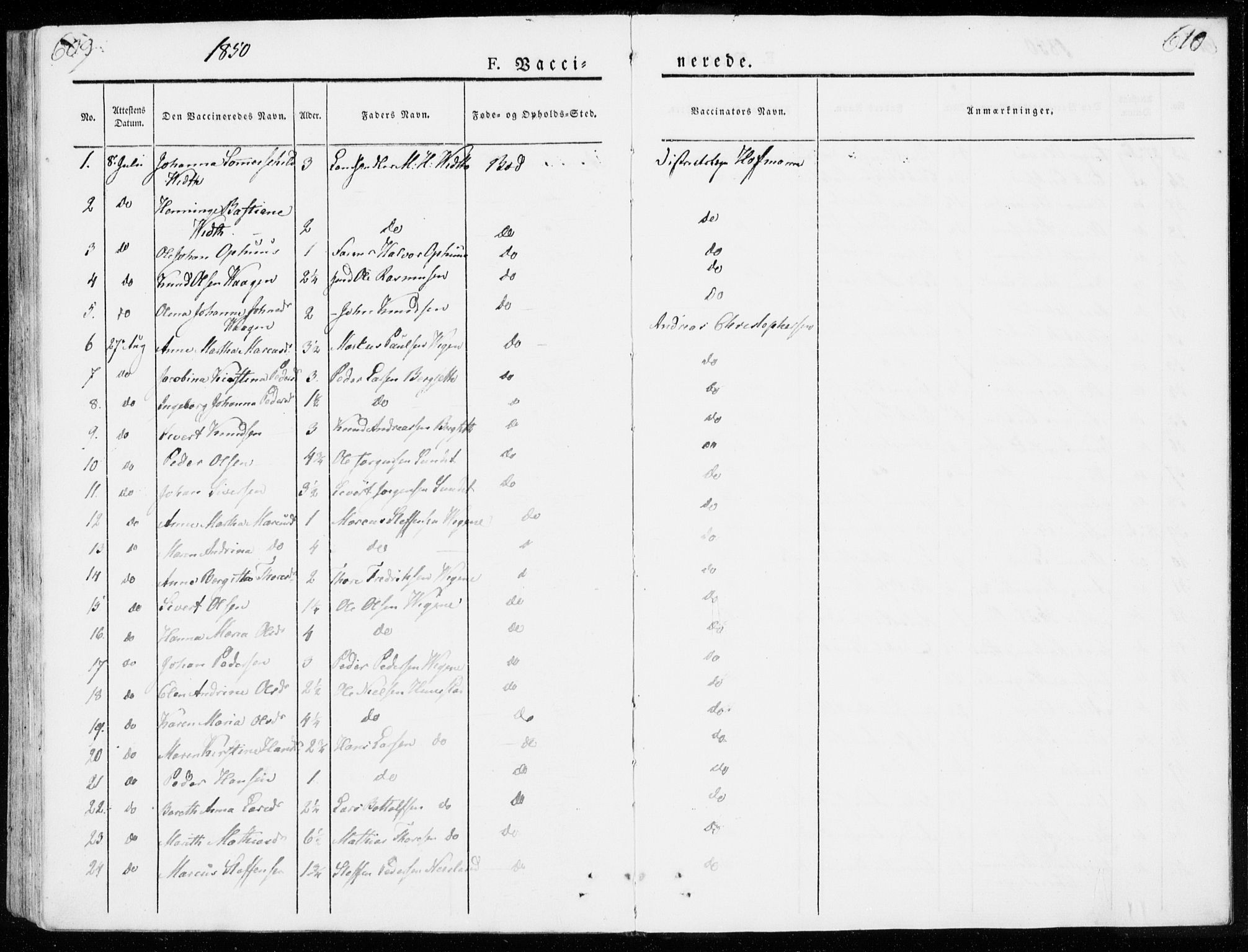 Ministerialprotokoller, klokkerbøker og fødselsregistre - Møre og Romsdal, AV/SAT-A-1454/566/L0766: Parish register (official) no. 566A05, 1842-1851, p. 609-610