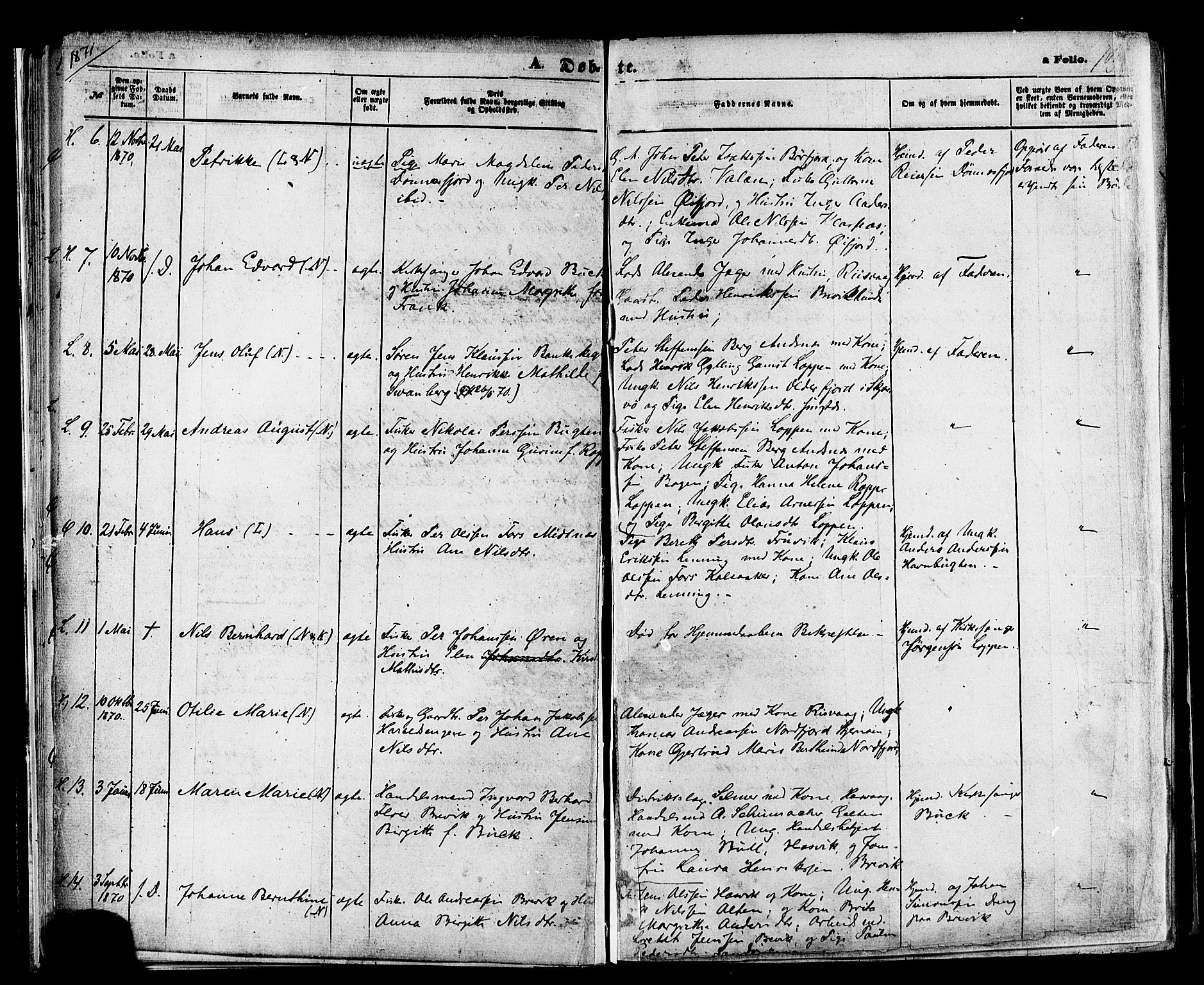 Loppa sokneprestkontor, SATØ/S-1339/H/Ha/L0005kirke: Parish register (official) no. 5, 1869-1878, p. 13