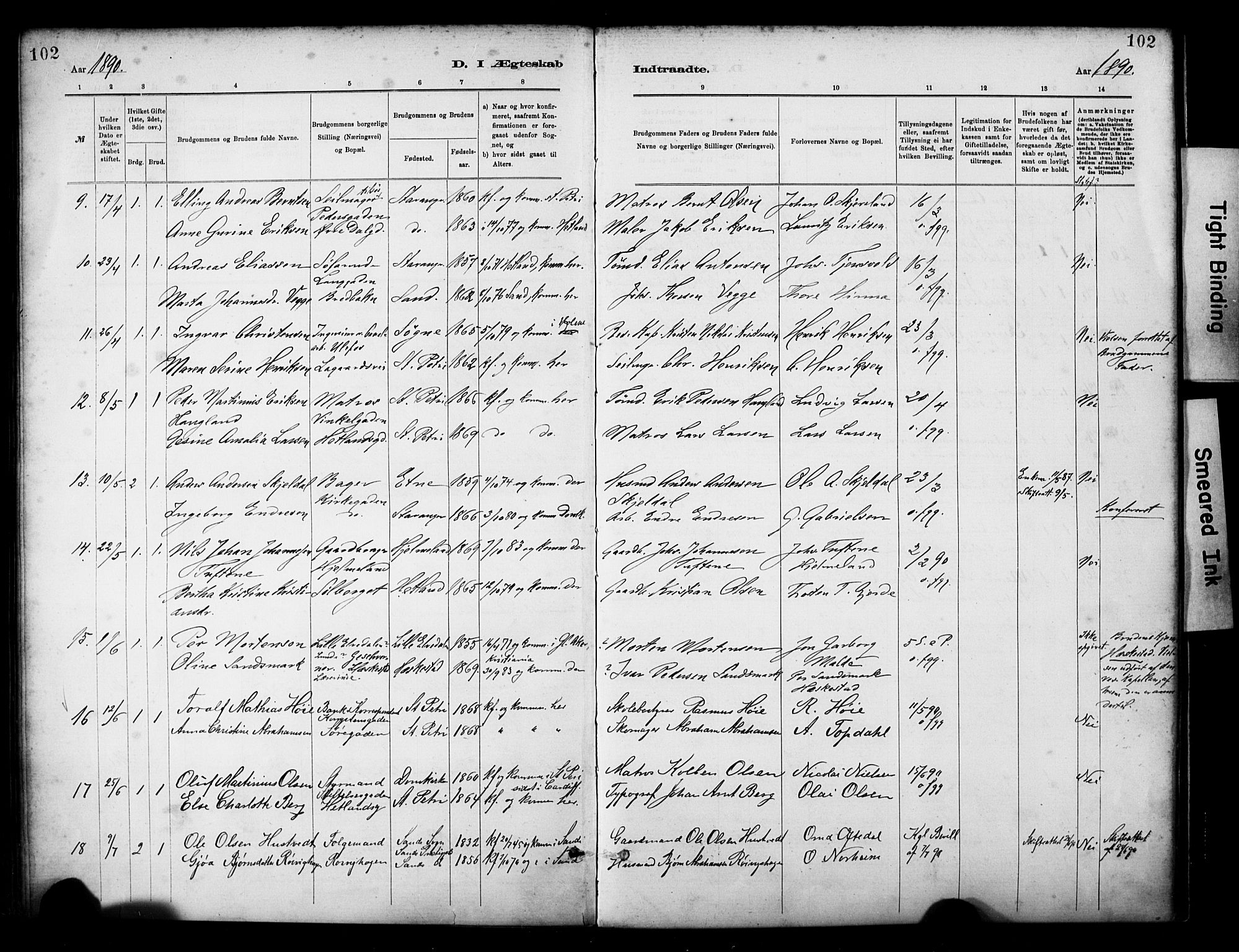 St. Petri sokneprestkontor, AV/SAST-A-101813/001/30/30BA/L0018: Parish register (official) no. A 19, 1879-1900, p. 102