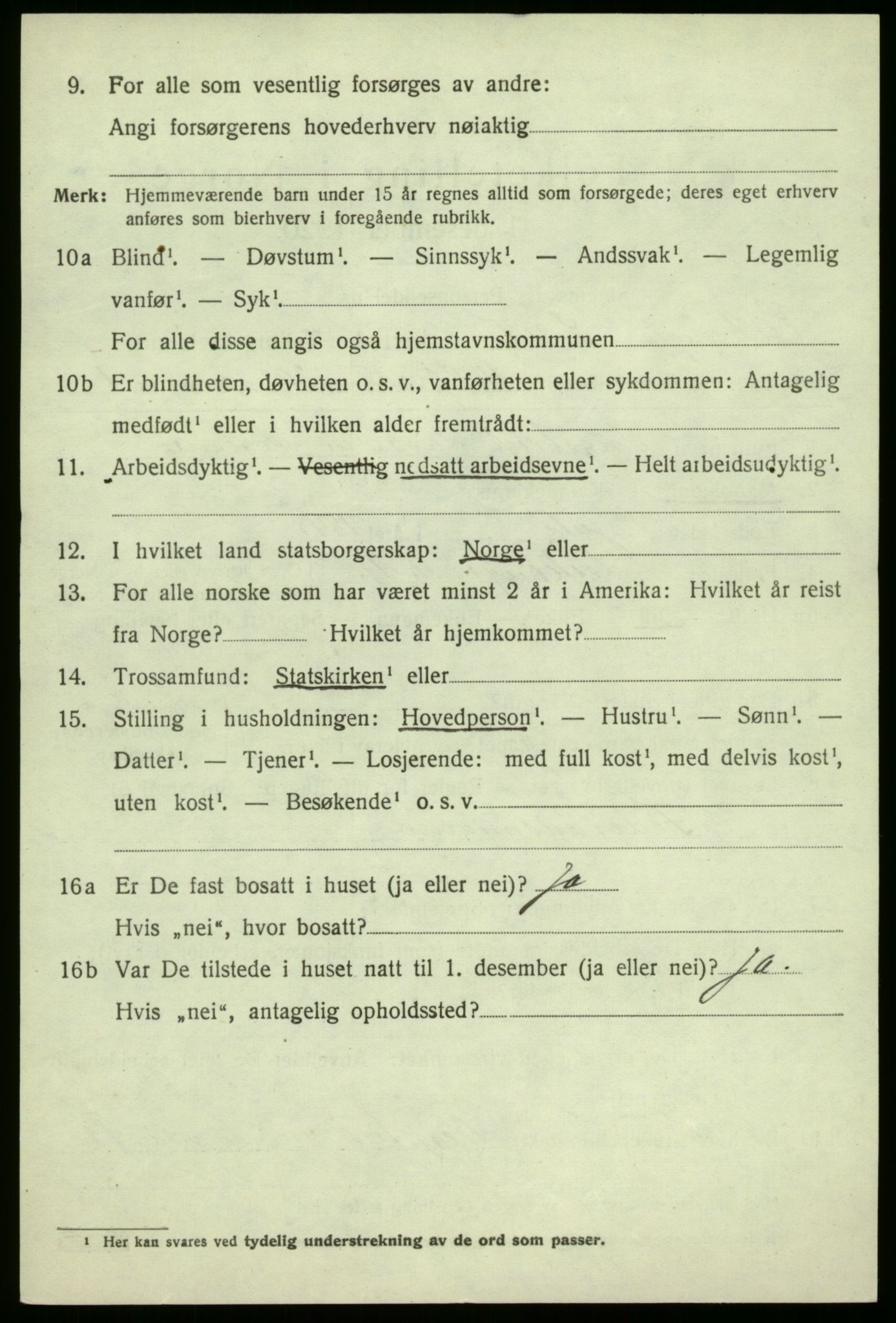 SAB, 1920 census for Leikanger, 1920, p. 3803