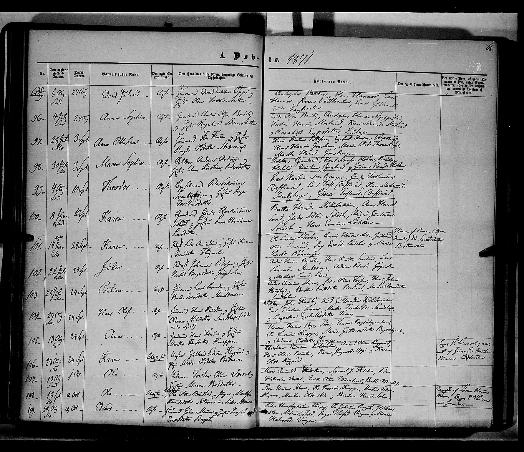 Nord-Odal prestekontor, AV/SAH-PREST-032/H/Ha/Haa/L0004: Parish register (official) no. 4, 1866-1873, p. 66