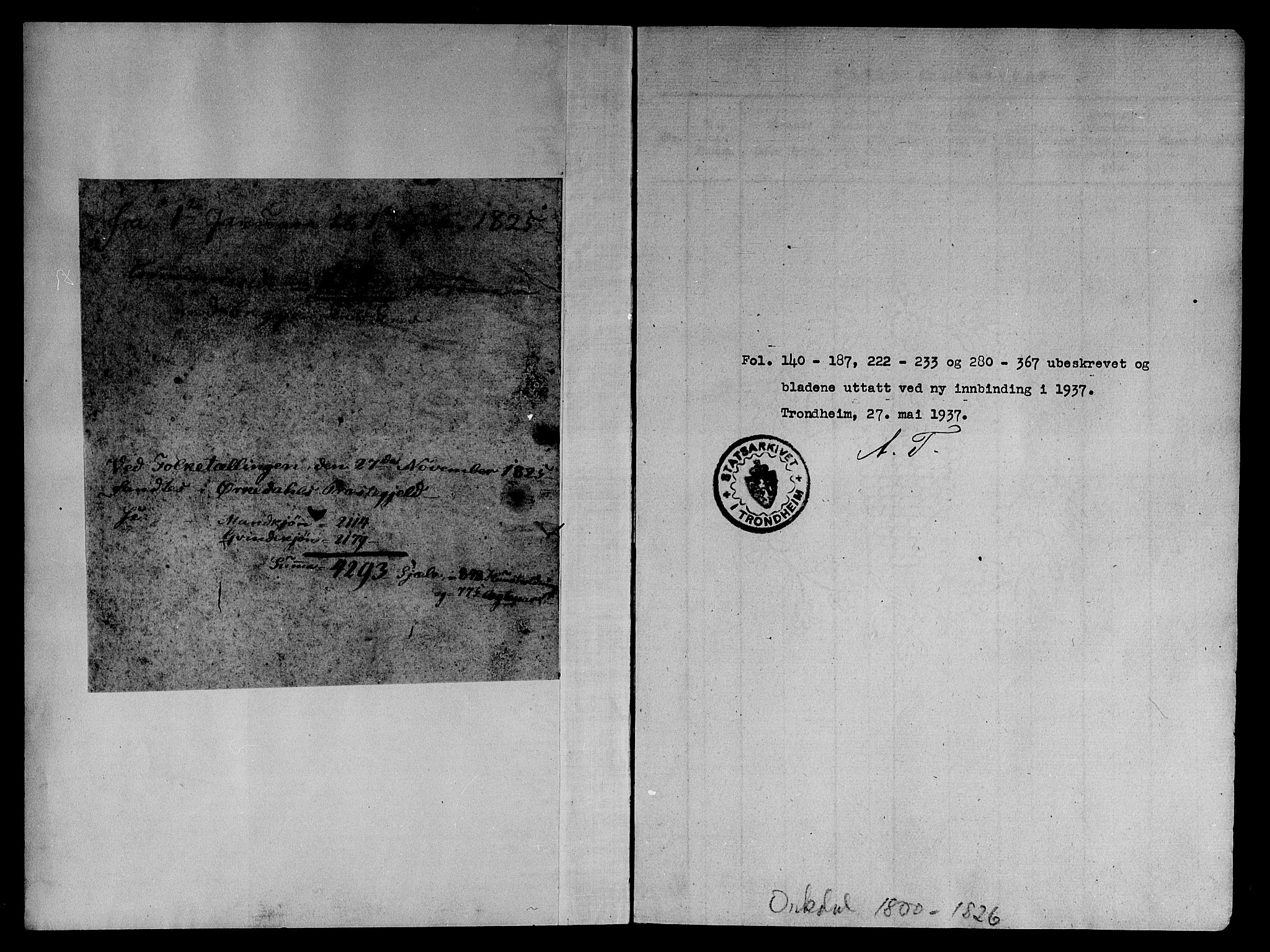 Ministerialprotokoller, klokkerbøker og fødselsregistre - Sør-Trøndelag, SAT/A-1456/668/L0803: Parish register (official) no. 668A03, 1800-1826