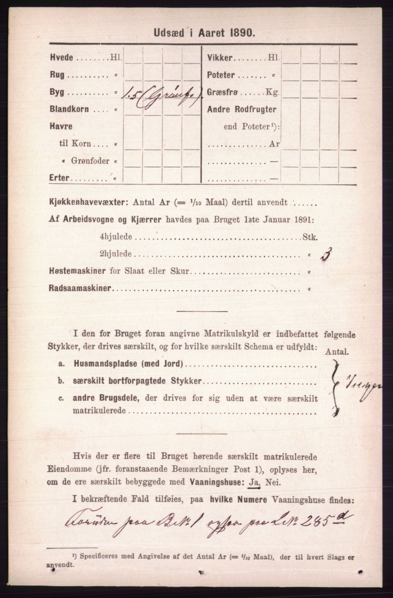 RA, 1891 census for 0438 Lille Elvedalen, 1891, p. 4855