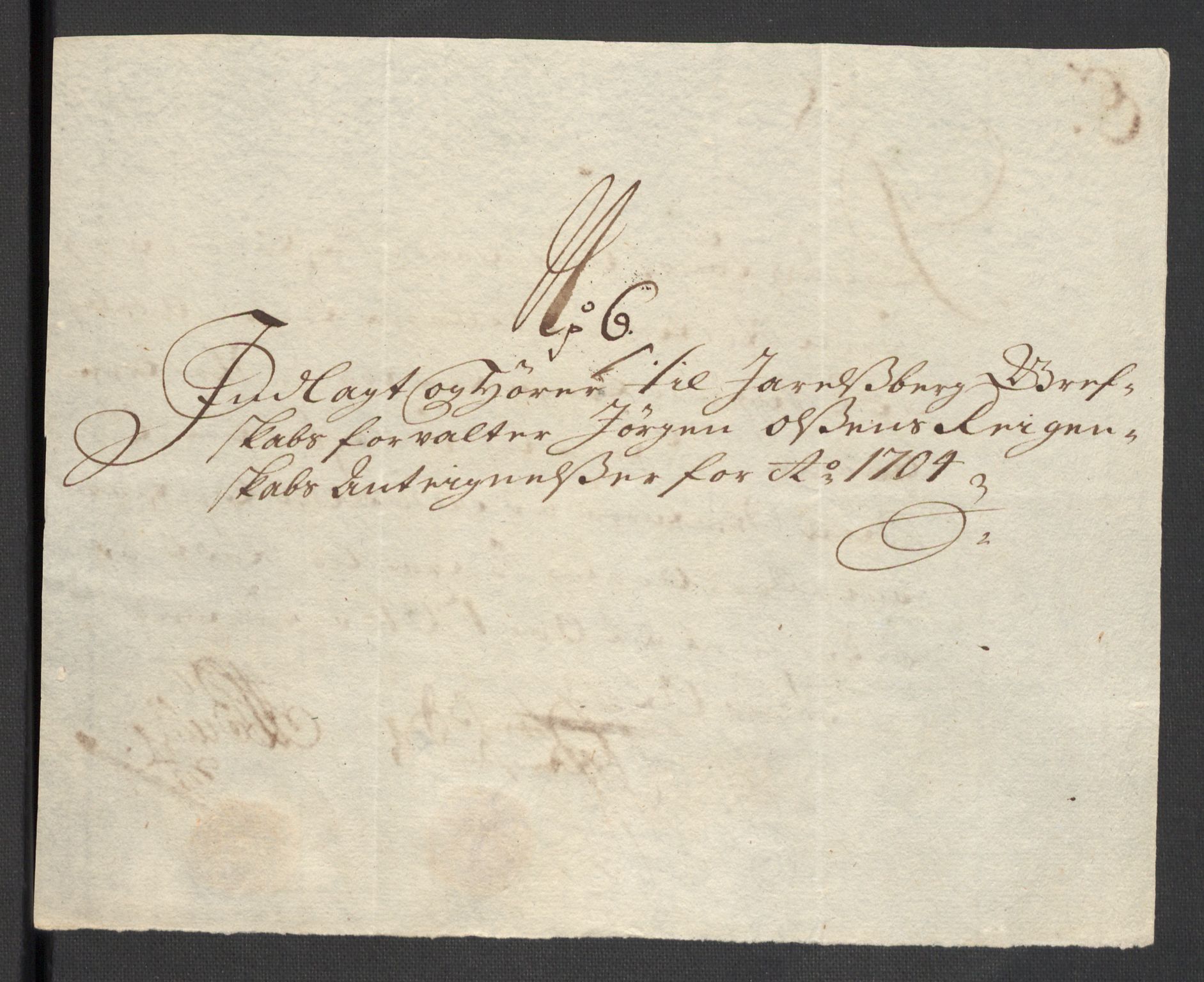 Rentekammeret inntil 1814, Reviderte regnskaper, Fogderegnskap, AV/RA-EA-4092/R32/L1871: Fogderegnskap Jarlsberg grevskap, 1703-1705, p. 390