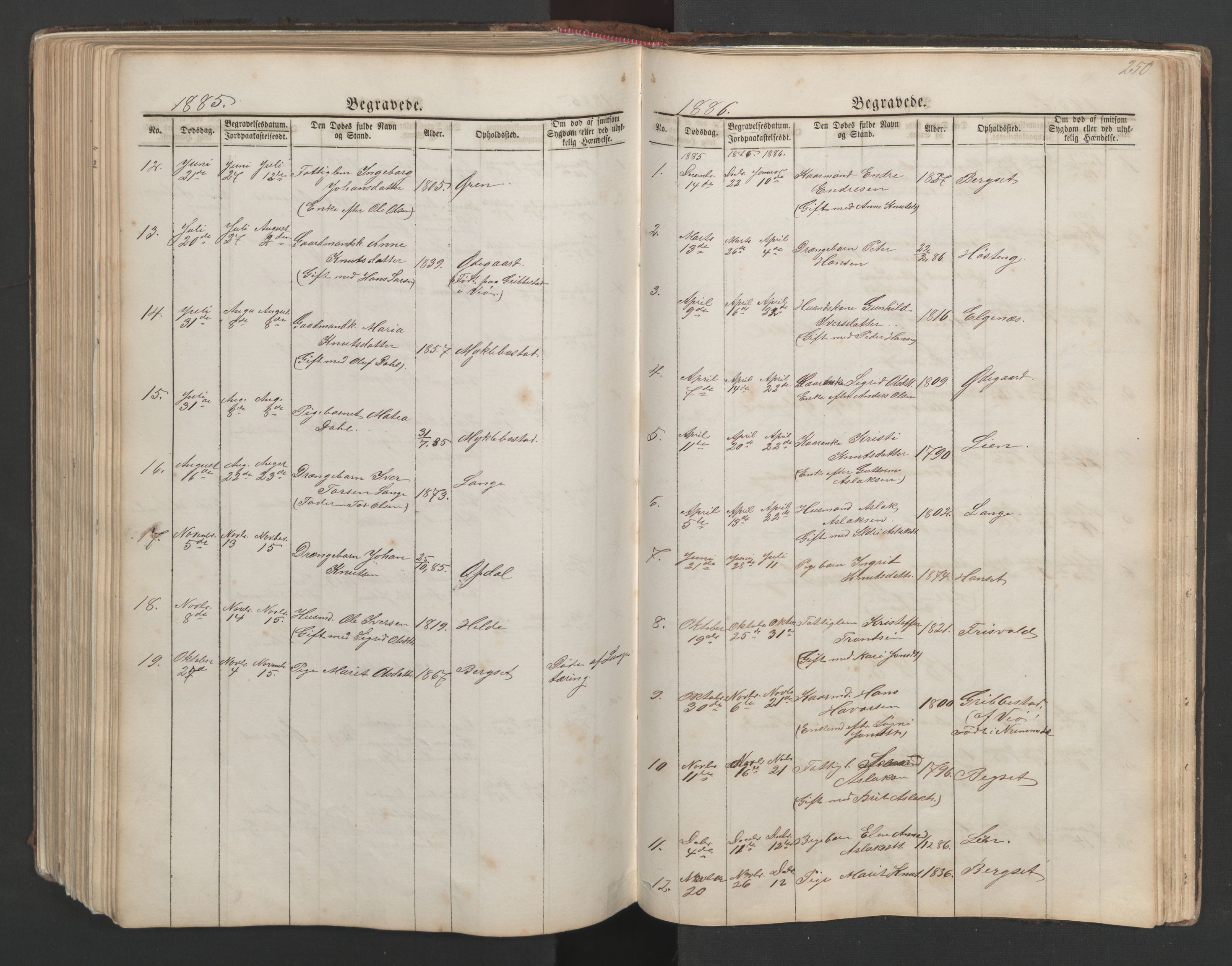 Ministerialprotokoller, klokkerbøker og fødselsregistre - Møre og Romsdal, AV/SAT-A-1454/554/L0645: Parish register (copy) no. 554C02, 1867-1946, p. 250