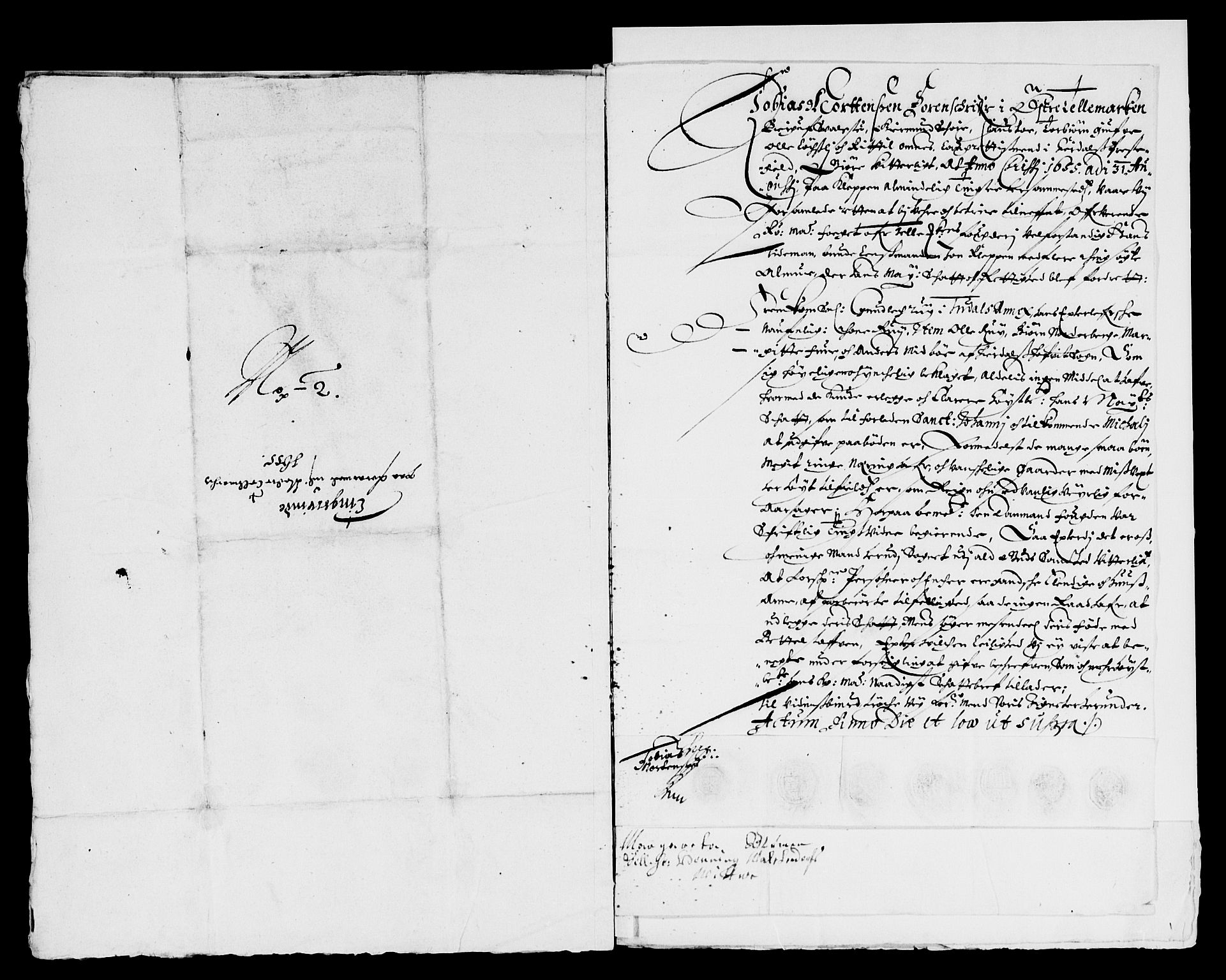 Rentekammeret inntil 1814, Reviderte regnskaper, Lensregnskaper, AV/RA-EA-5023/R/Rb/Rbp/L0042: Bratsberg len, 1655-1657