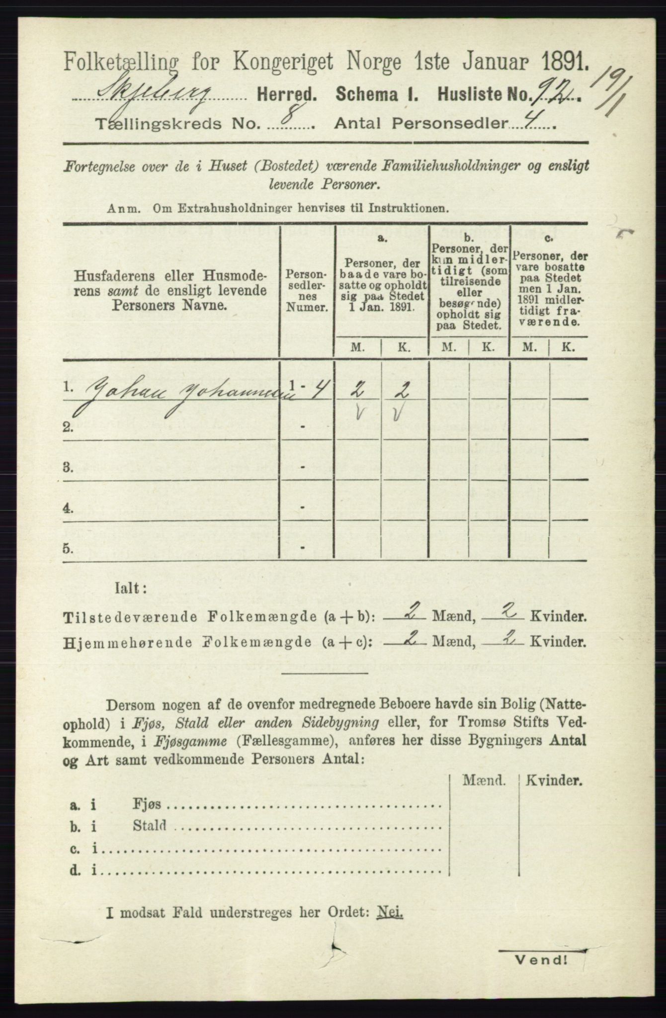 RA, 1891 census for 0115 Skjeberg, 1891, p. 3961