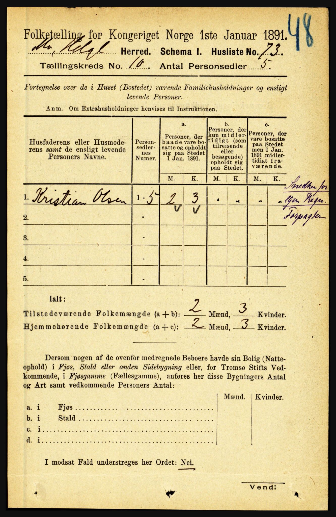 RA, 1891 census for 1833 Mo, 1891, p. 3935