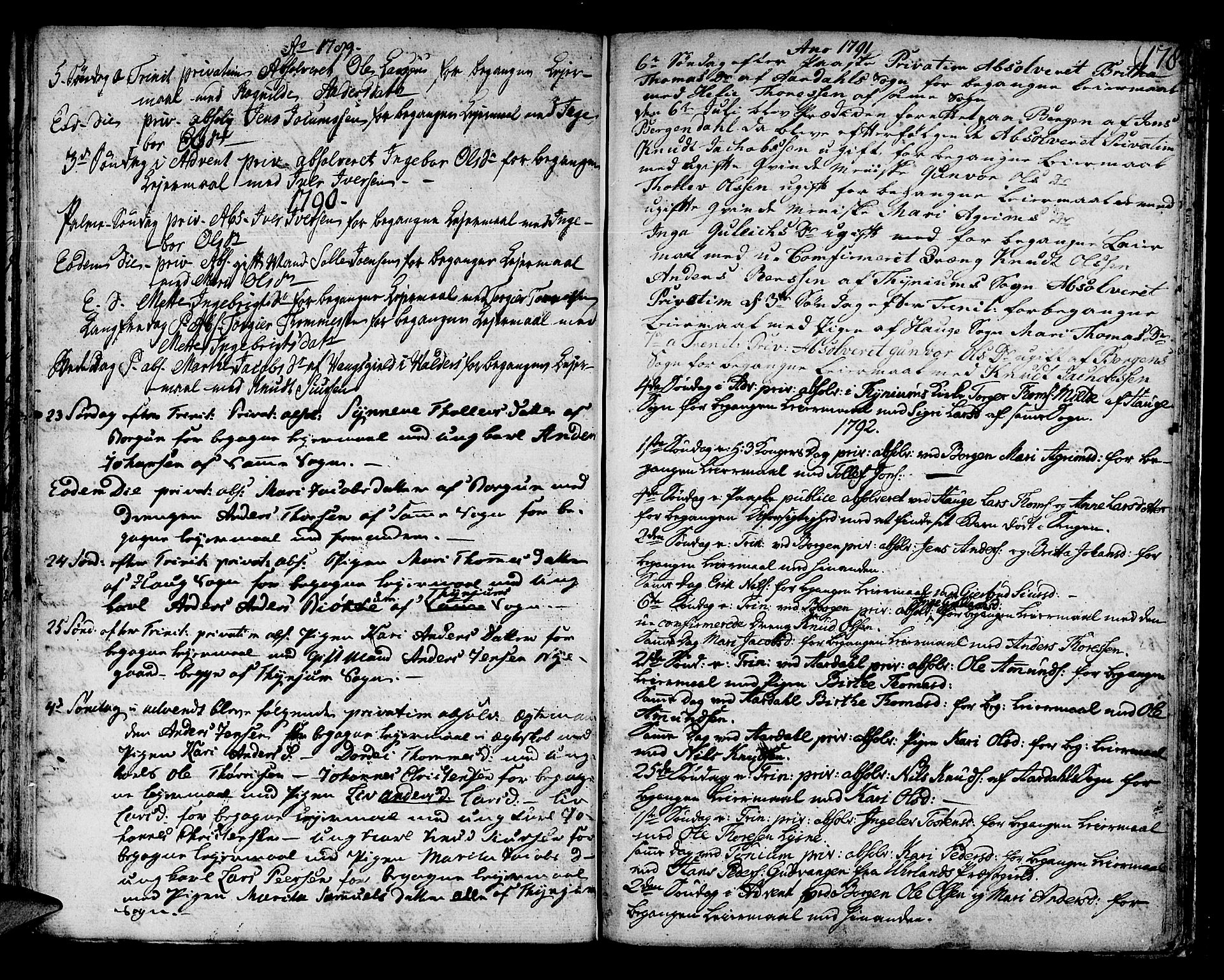 Lærdal sokneprestembete, SAB/A-81201: Parish register (official) no. A 3, 1783-1804, p. 178