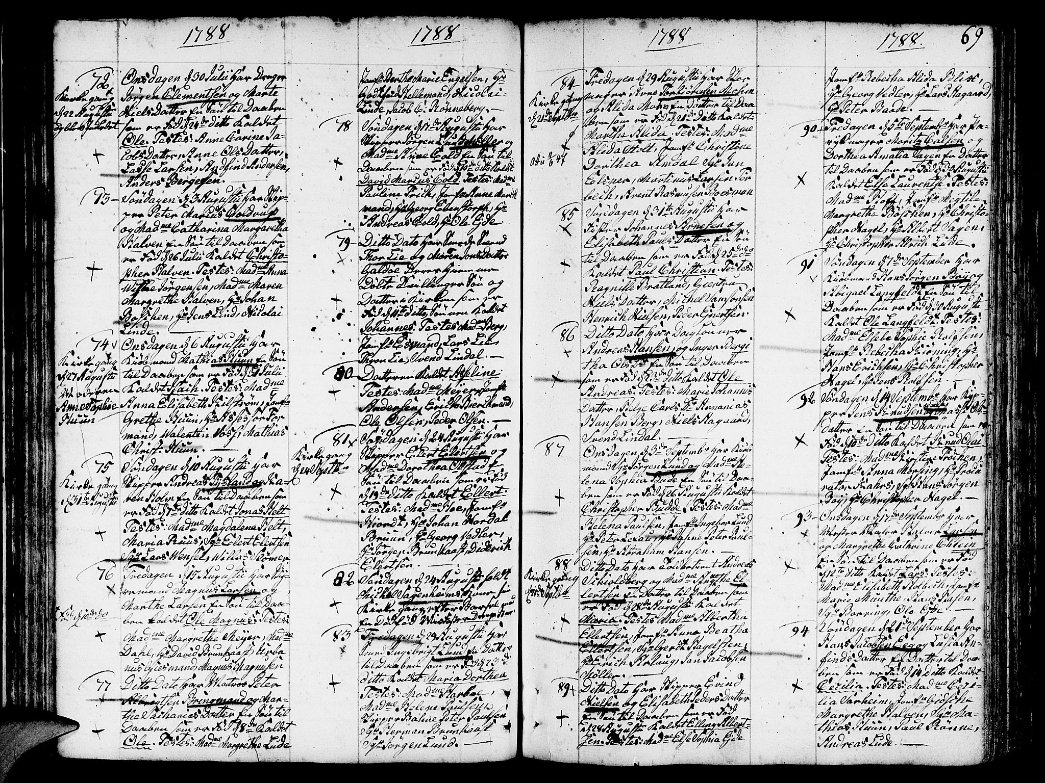 Nykirken Sokneprestembete, AV/SAB-A-77101/H/Haa/L0005: Parish register (official) no. A 5, 1775-1808, p. 69