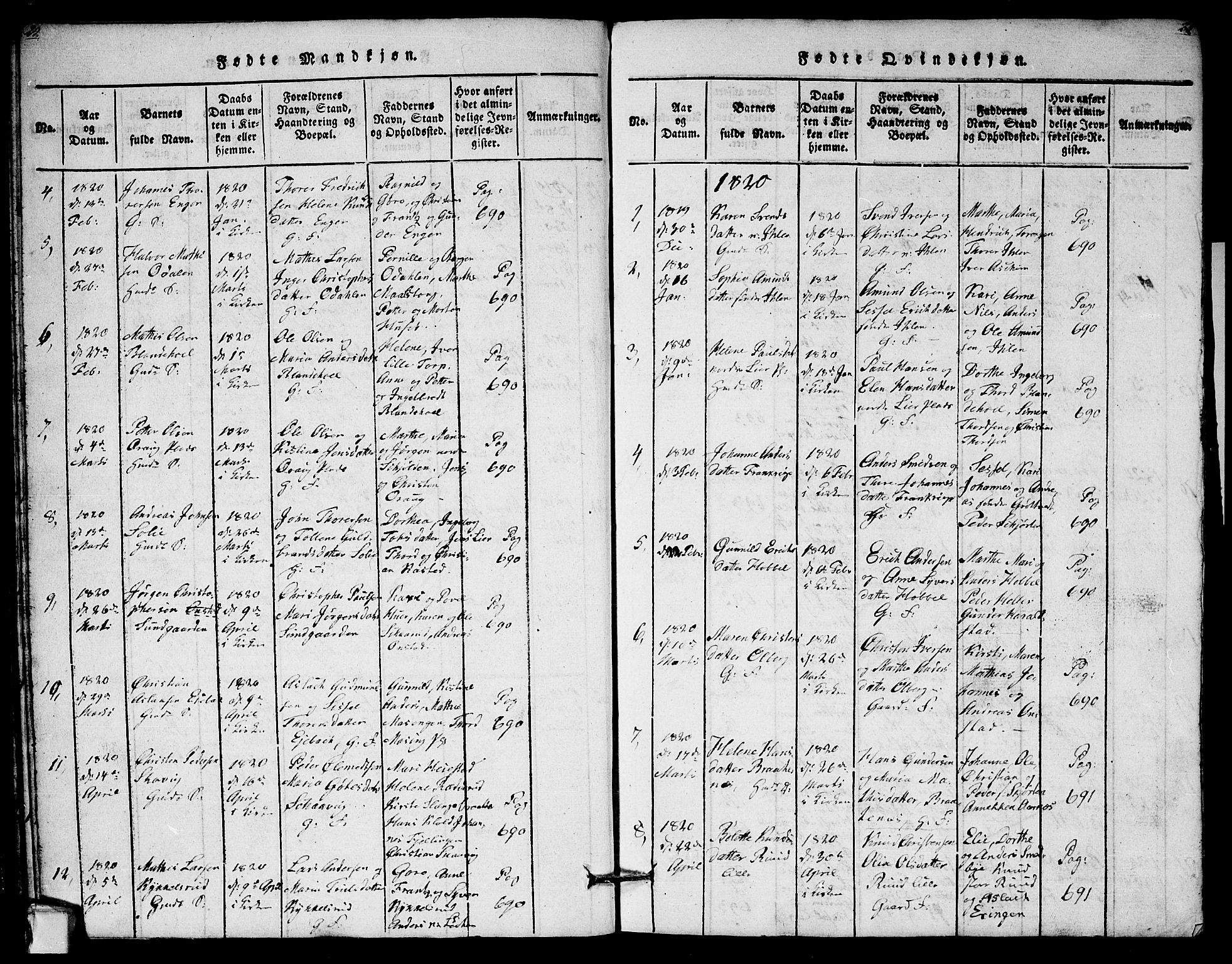 Askim prestekontor Kirkebøker, AV/SAO-A-10900/G/Ga/L0001: Parish register (copy) no. 1, 1817-1846, p. 24-25