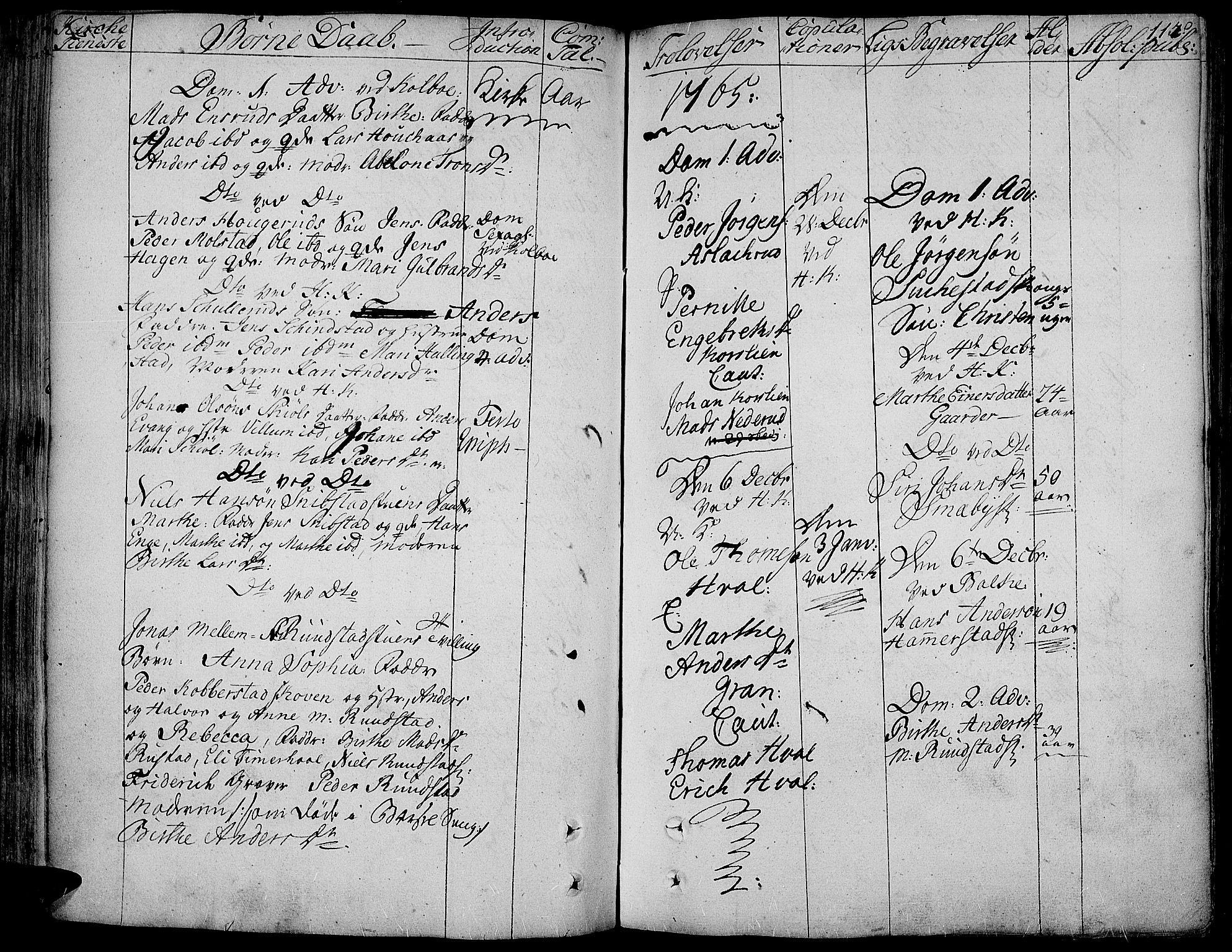 Toten prestekontor, AV/SAH-PREST-102/H/Ha/Haa/L0005: Parish register (official) no. 5, 1761-1772, p. 112