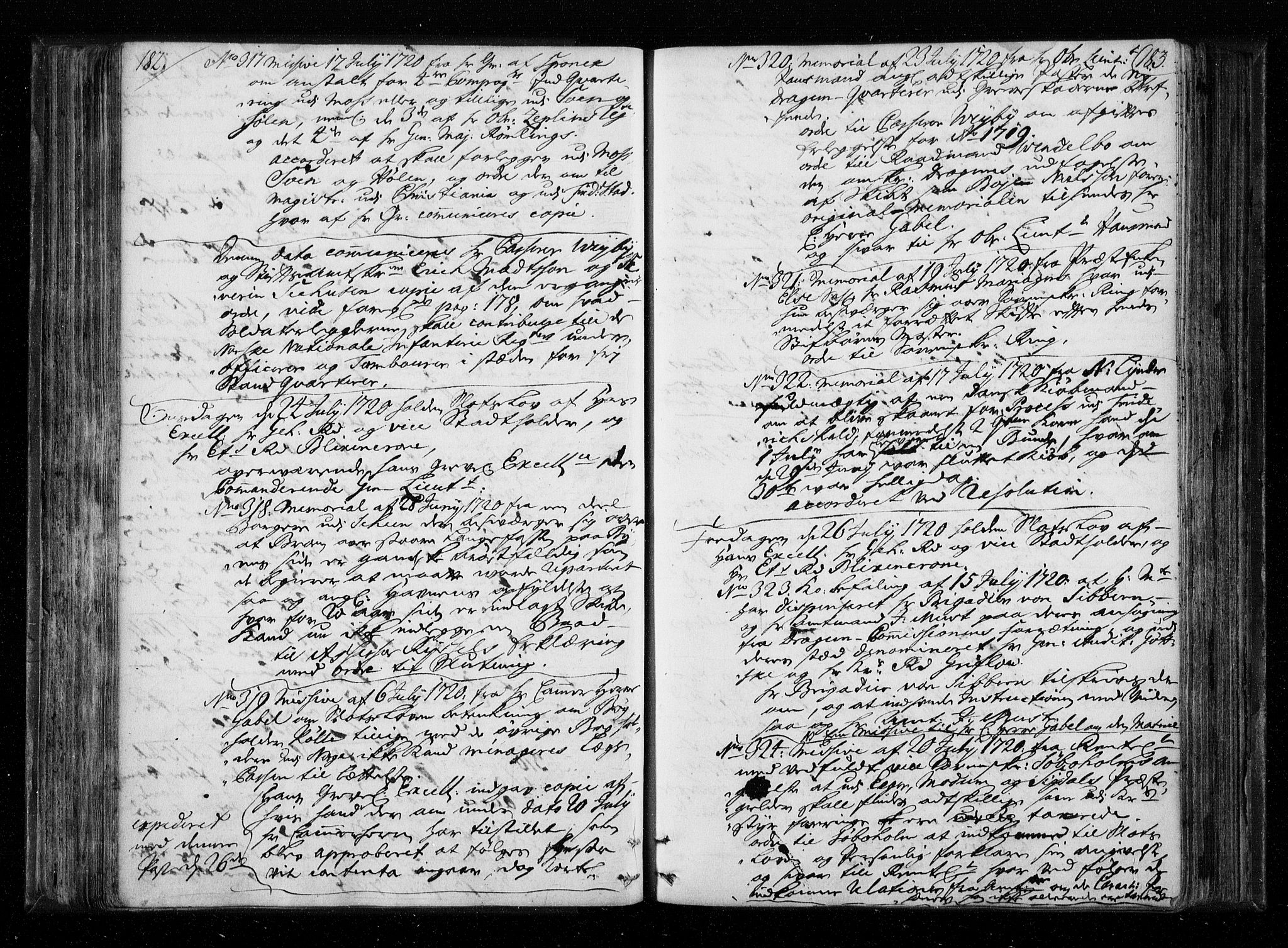 Stattholderembetet 1572-1771, AV/RA-EA-2870/Aa/L0010: Voteringsprotokoll (konseptprotokoll), 1719-1722, p. 182-183