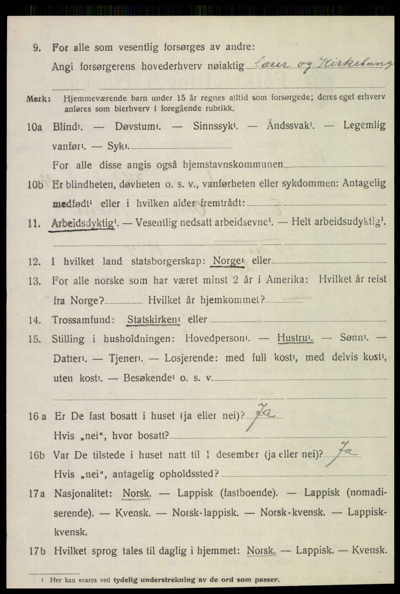 SAT, 1920 census for Rødøy, 1920, p. 5849