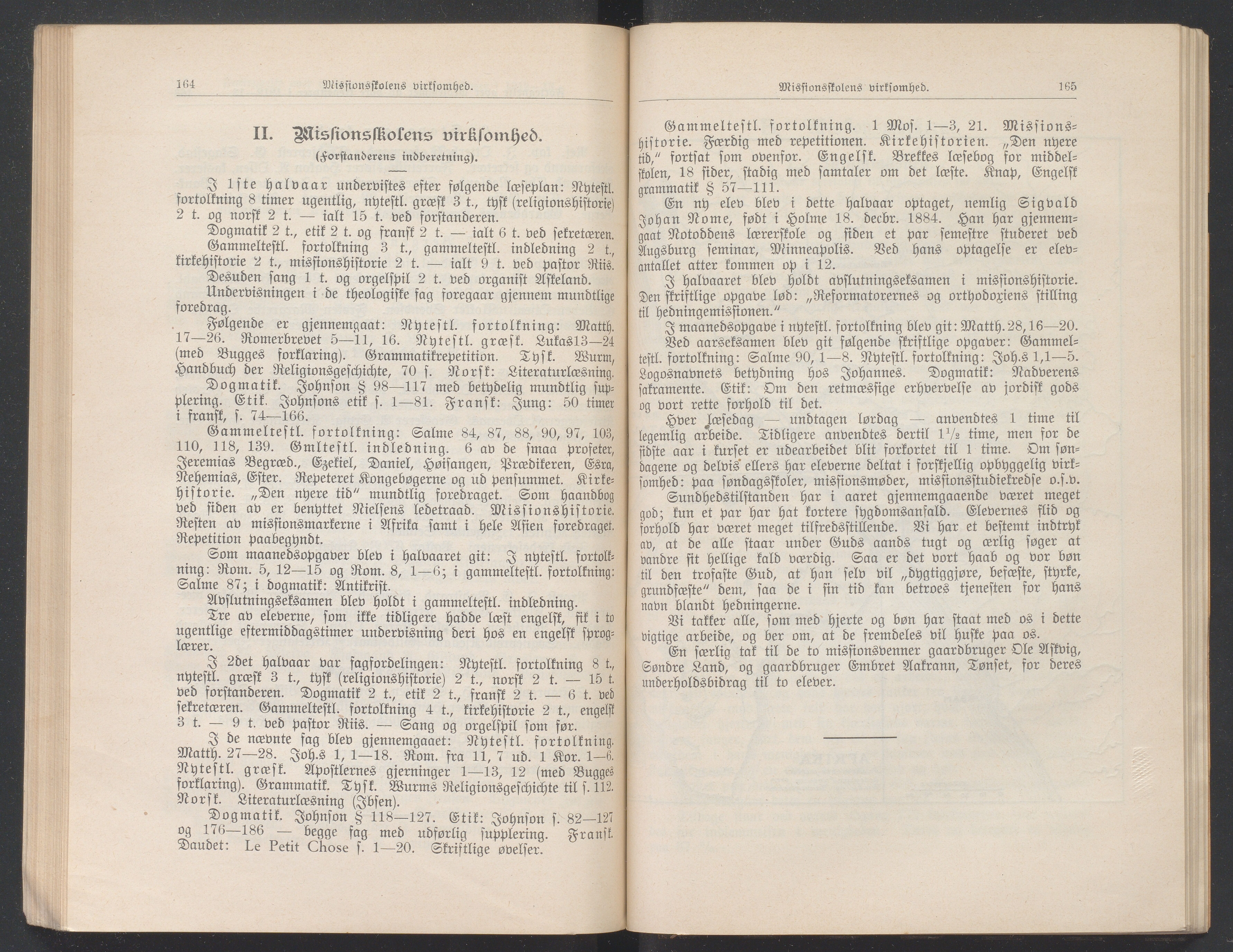 Det Norske Misjonsselskap - hovedadministrasjonen, VID/MA-A-1045/D/Db/Dba/L0341/0002: Beretninger, Bøker, Skrifter o.l   / Årsberetninger. Heftet. 71. , 1912, p. 164-165