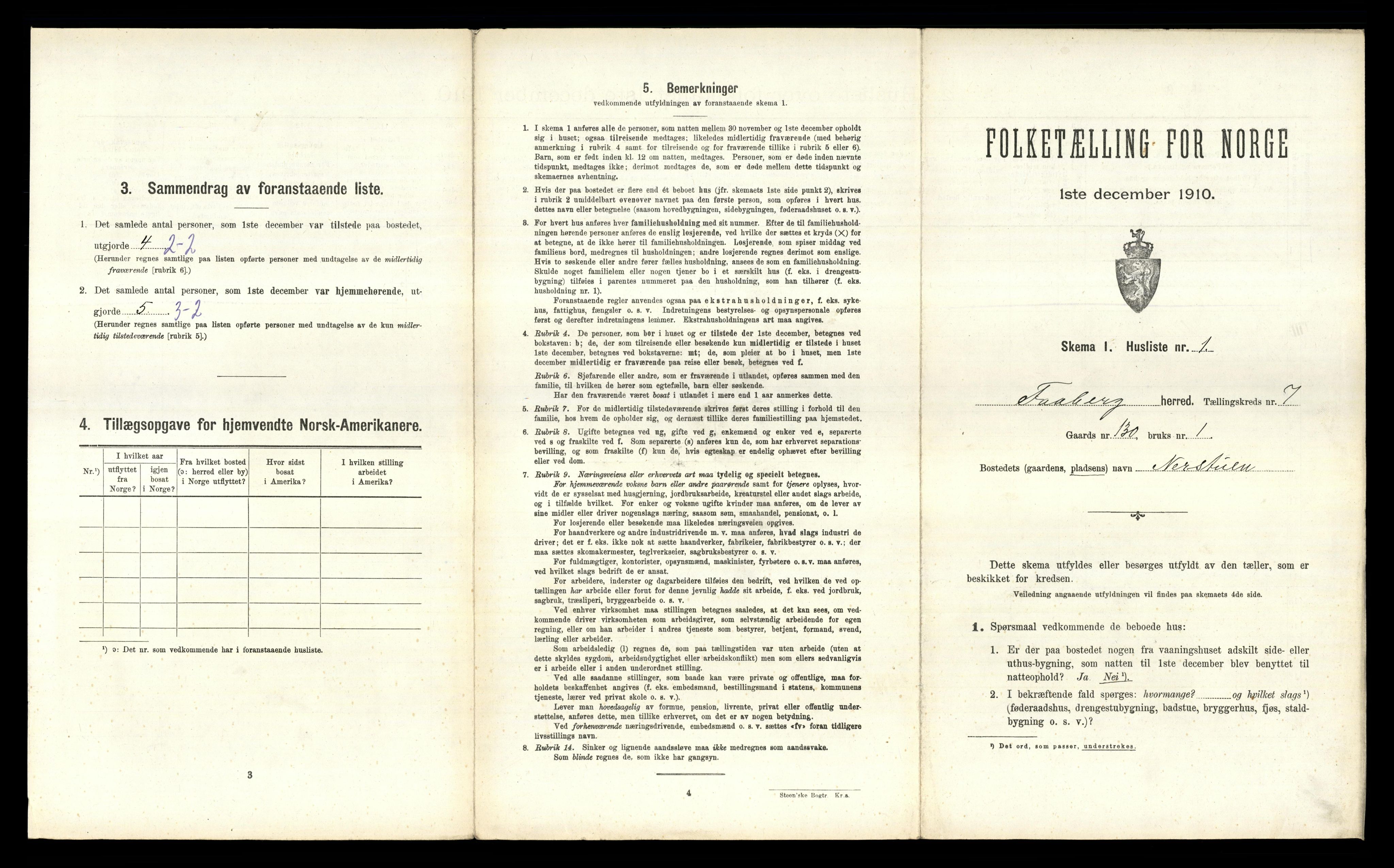 RA, 1910 census for Fåberg, 1910, p. 710