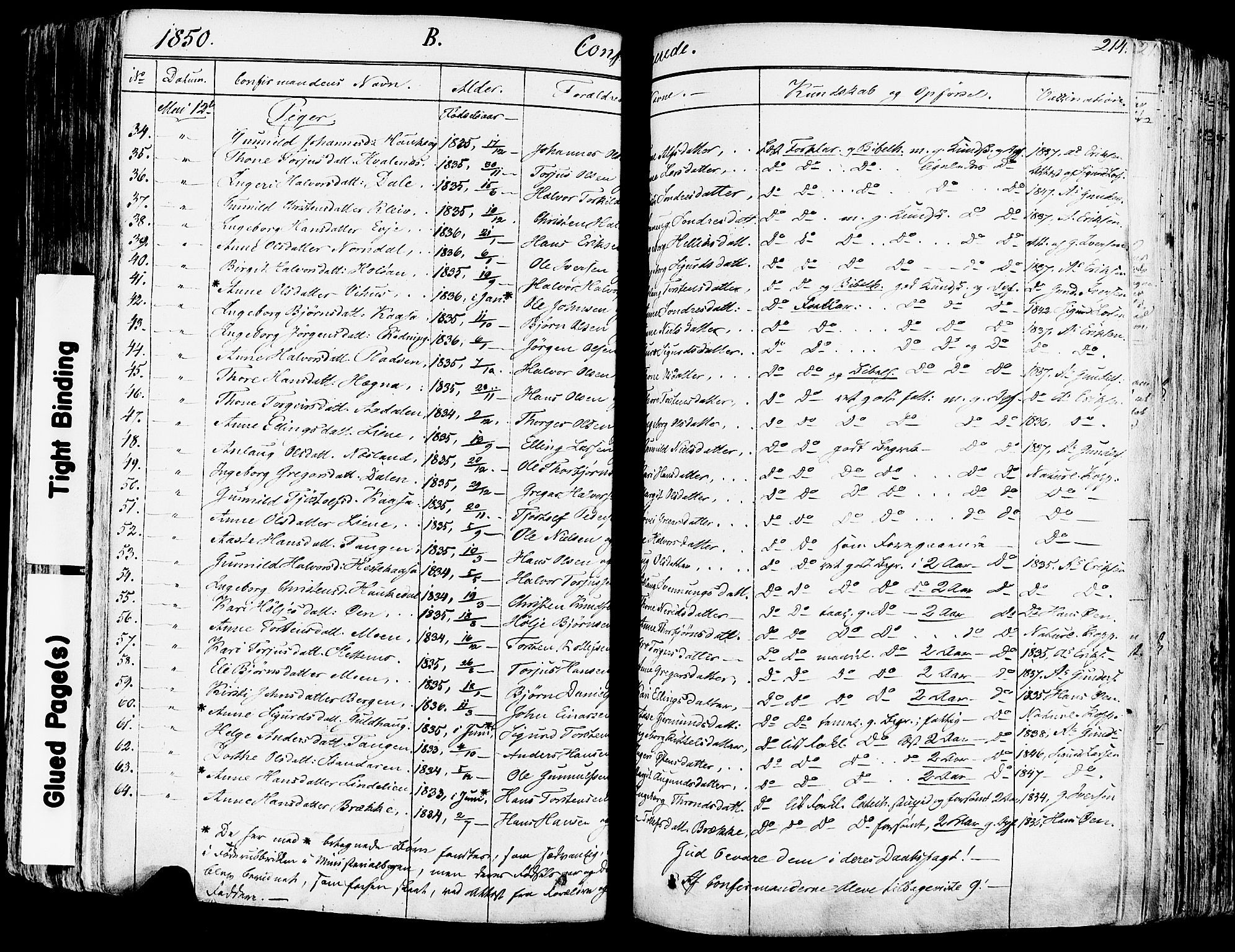 Sauherad kirkebøker, SAKO/A-298/F/Fa/L0006: Parish register (official) no. I 6, 1827-1850, p. 214