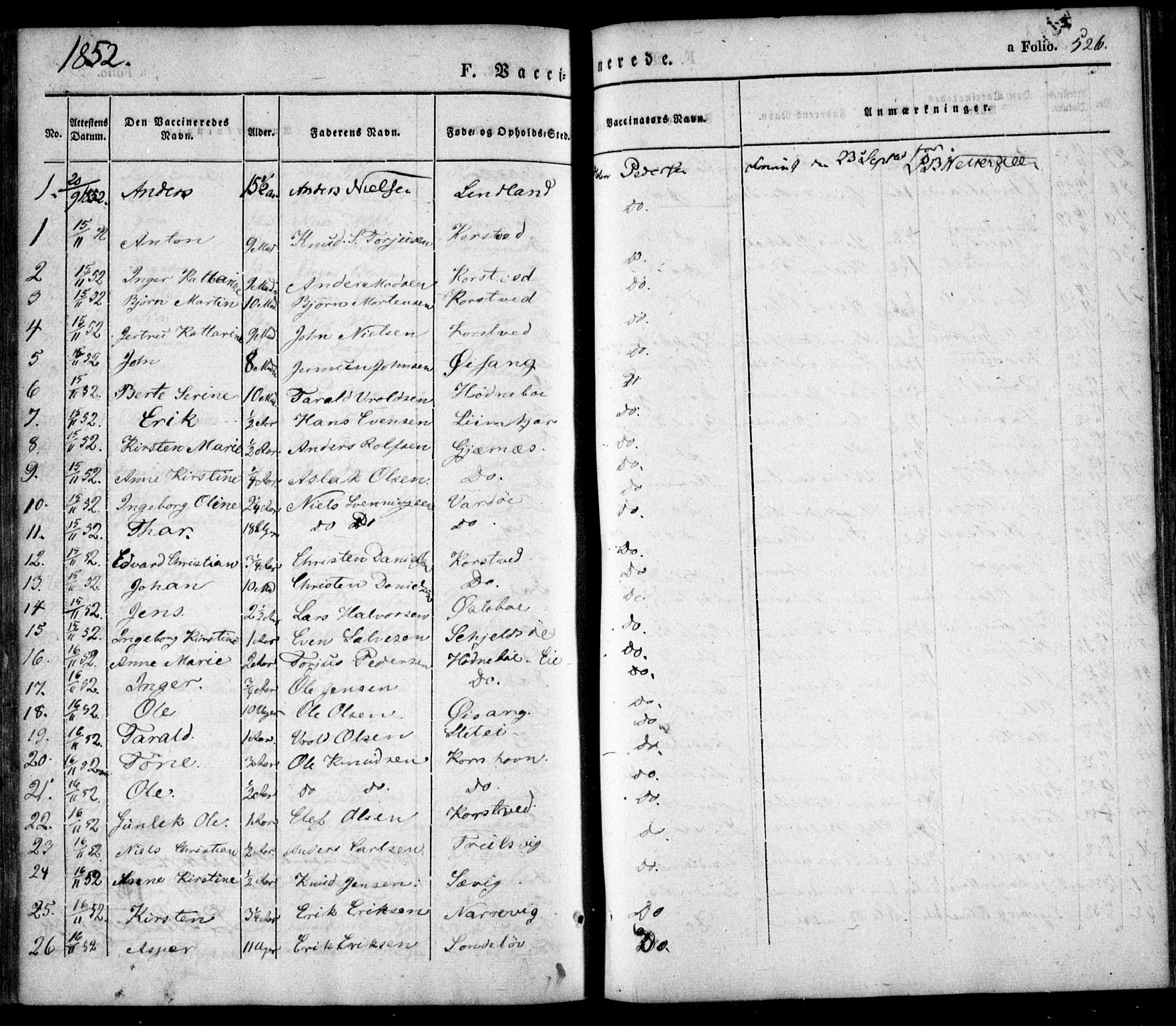 Søndeled sokneprestkontor, SAK/1111-0038/F/Fa/L0002: Parish register (official) no. A 2, 1839-1860, p. 526