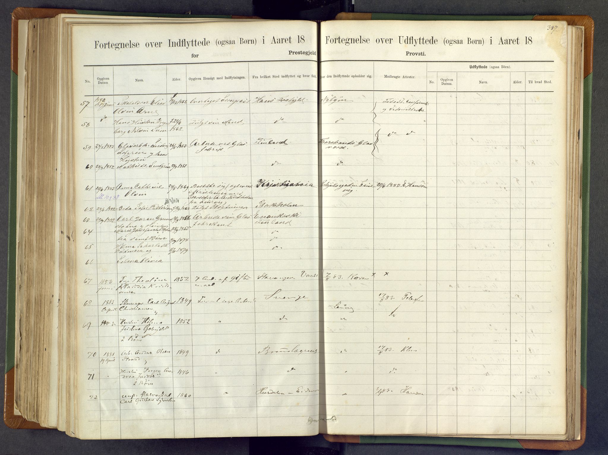 Larvik kirkebøker, AV/SAKO-A-352/F/Fa/L0007: Parish register (official) no. I 7, 1871-1883, p. 387