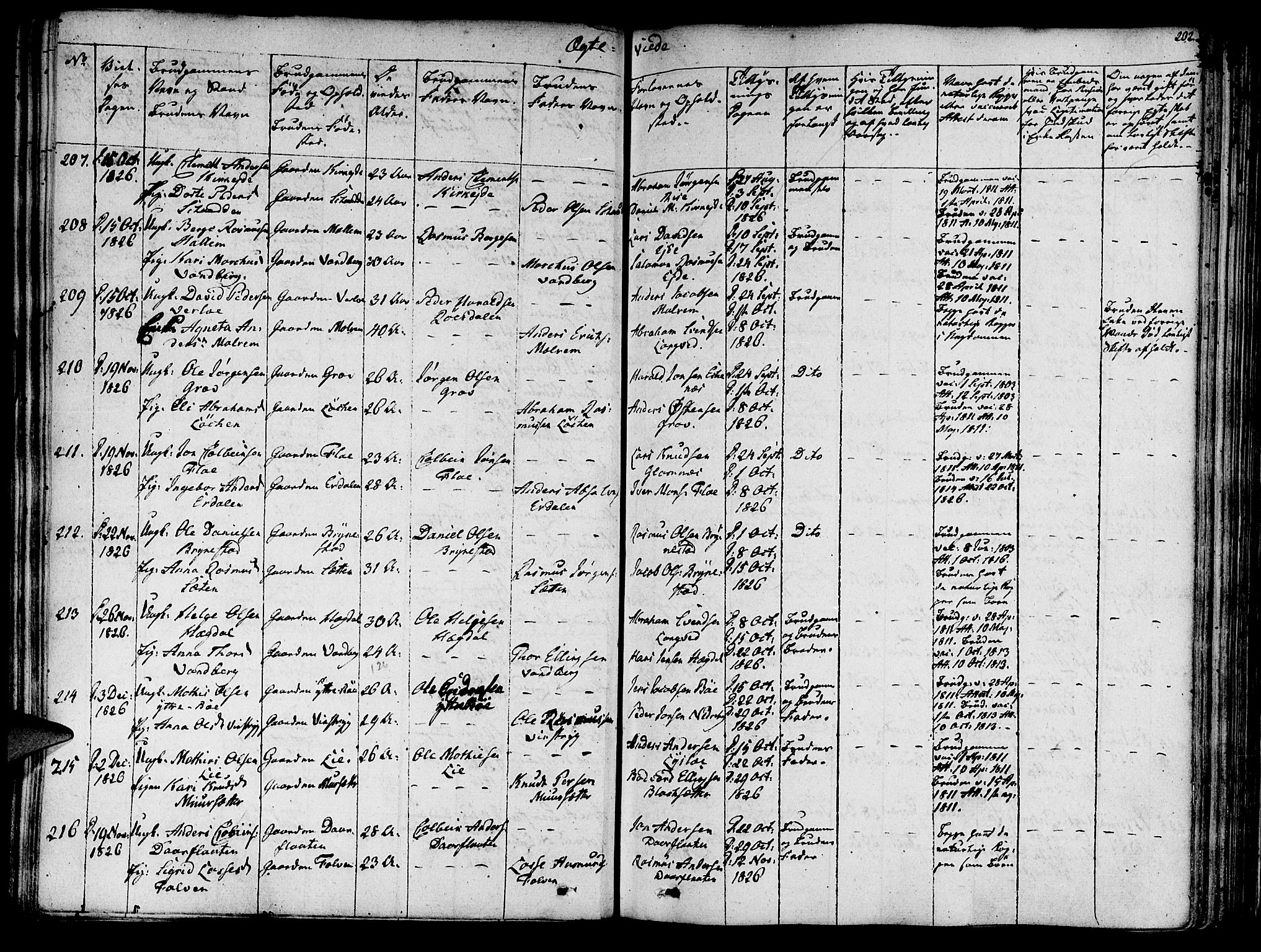 Innvik sokneprestembete, AV/SAB-A-80501: Parish register (official) no. A 3, 1820-1832, p. 202