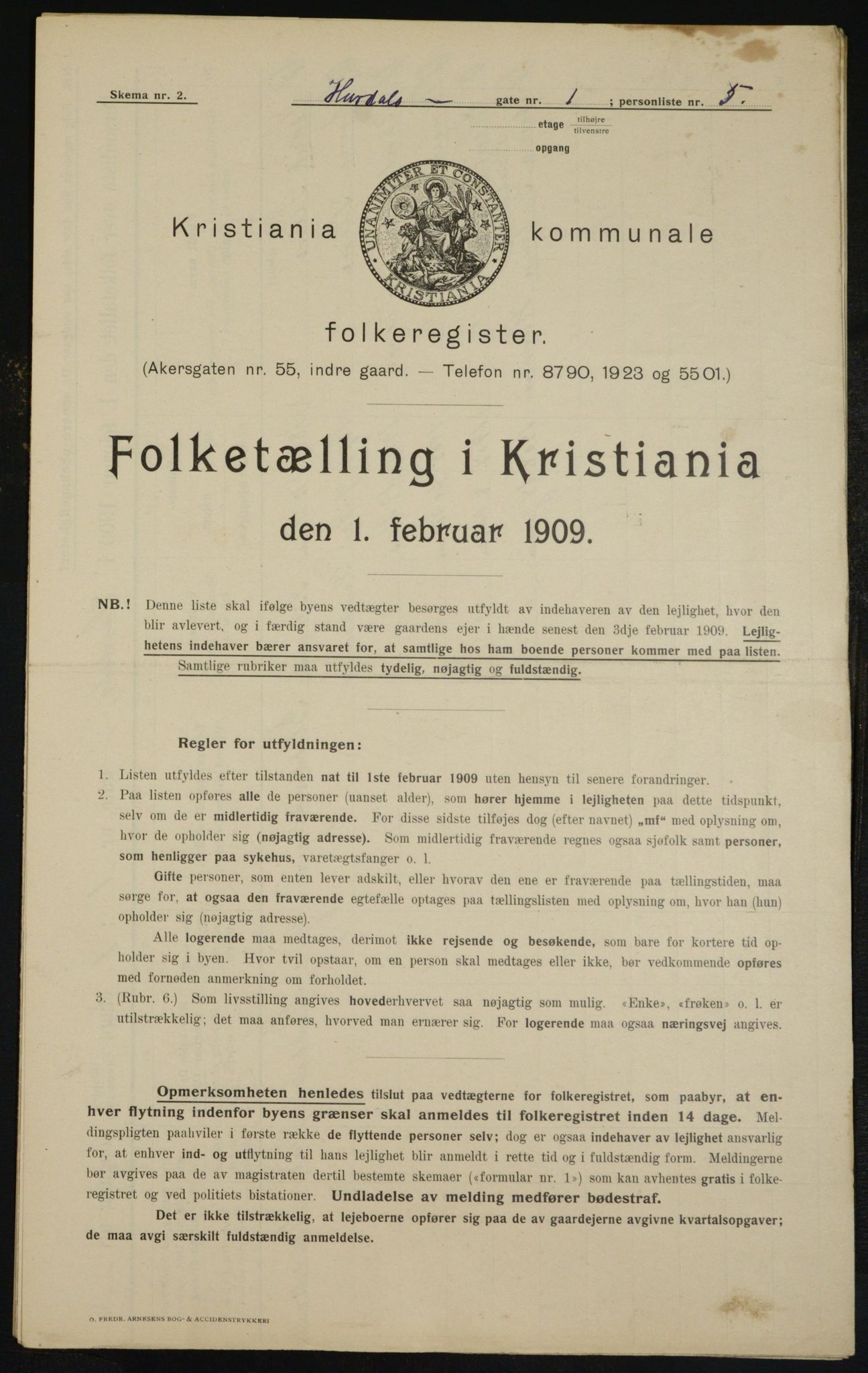 OBA, Municipal Census 1909 for Kristiania, 1909, p. 38359