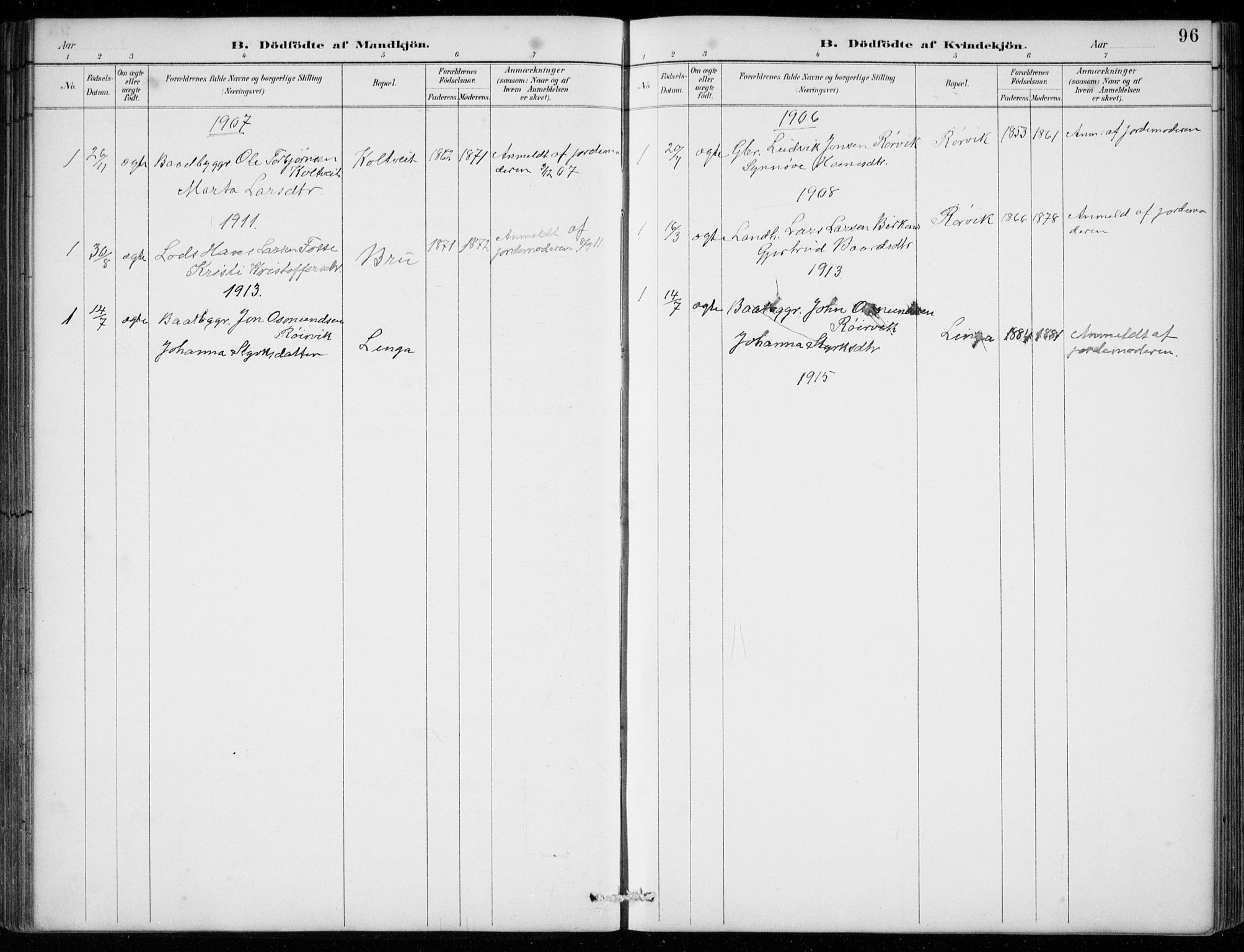 Strandebarm sokneprestembete, AV/SAB-A-78401/H/Hab: Parish register (copy) no. B  1, 1891-1914, p. 96