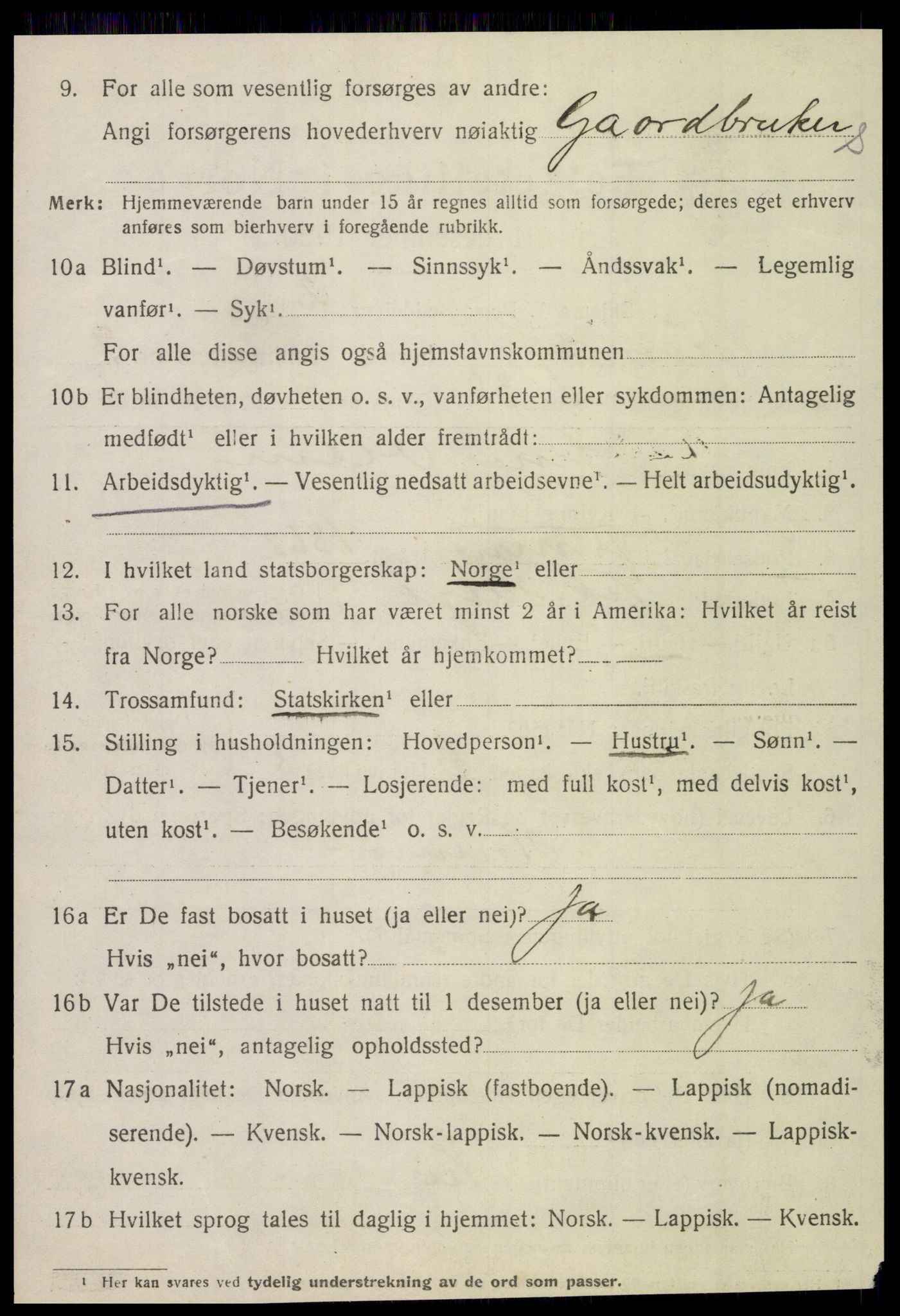 SAT, 1920 census for Brønnøy, 1920, p. 7575