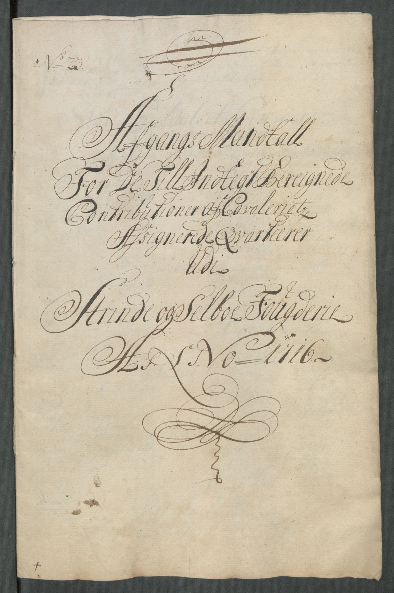 Rentekammeret inntil 1814, Reviderte regnskaper, Fogderegnskap, AV/RA-EA-4092/R61/L4115: Fogderegnskap Strinda og Selbu, 1715-1716, p. 422