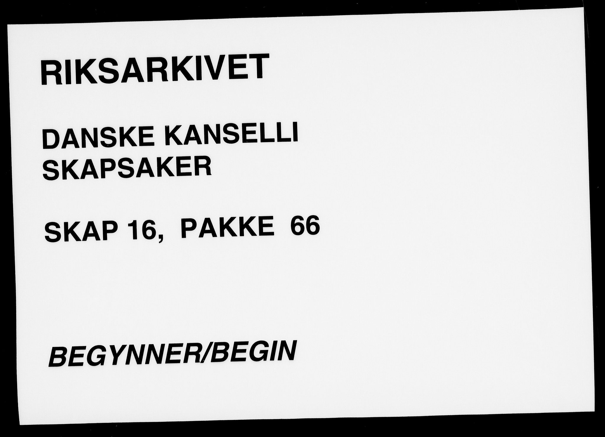 Danske Kanselli, Skapsaker, RA/EA-4061/F/L0124: Skap 16, pakke 65-68, 1785-1800, p. 93
