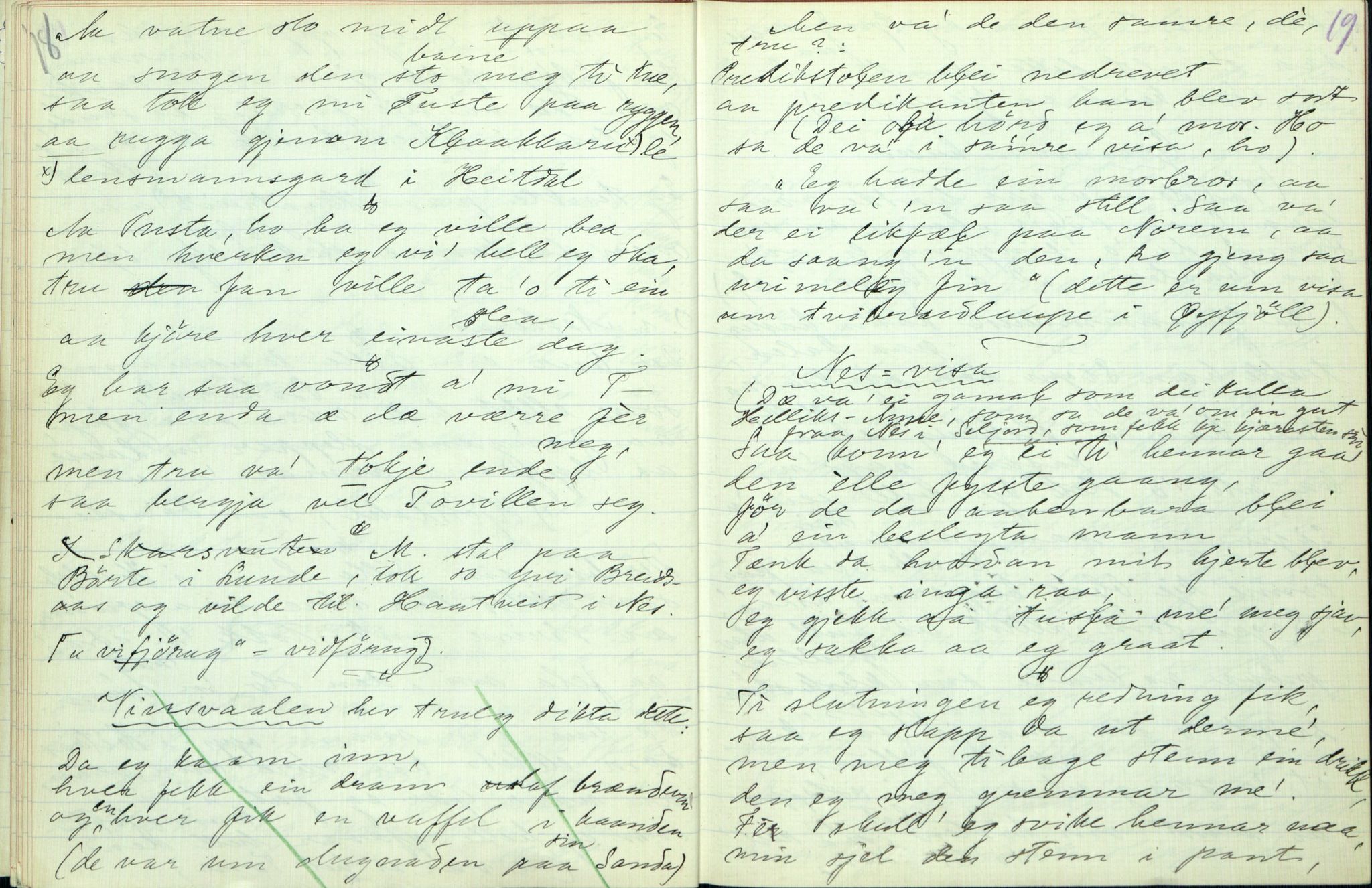 Rikard Berge, TEMU/TGM-A-1003/F/L0003/0016: 061-100 Innholdslister / 75 Kilen. S 3-88 etter Gunhild Rundsodden, 1910, p. 18-19