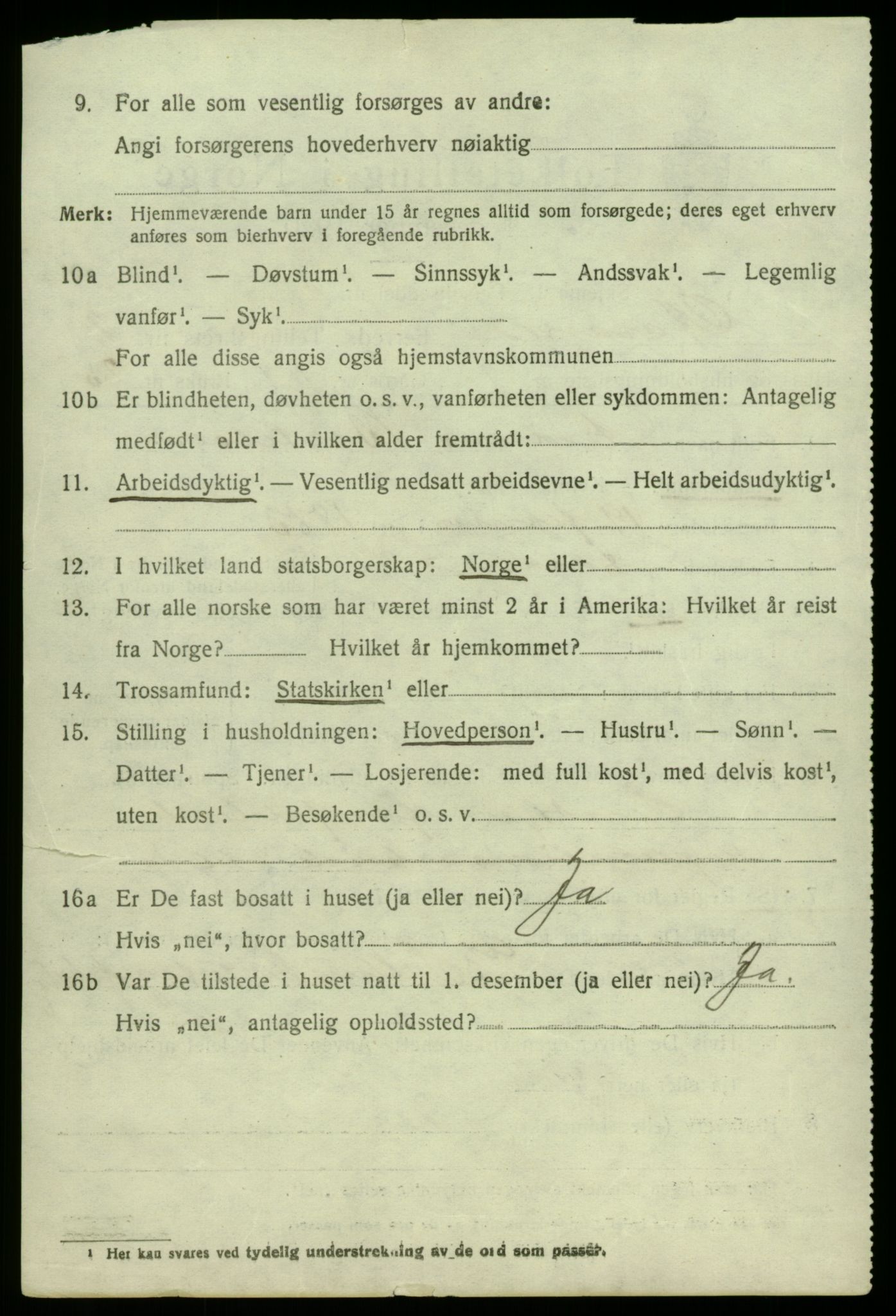 SAB, 1920 census for Åsane, 1920, p. 1228