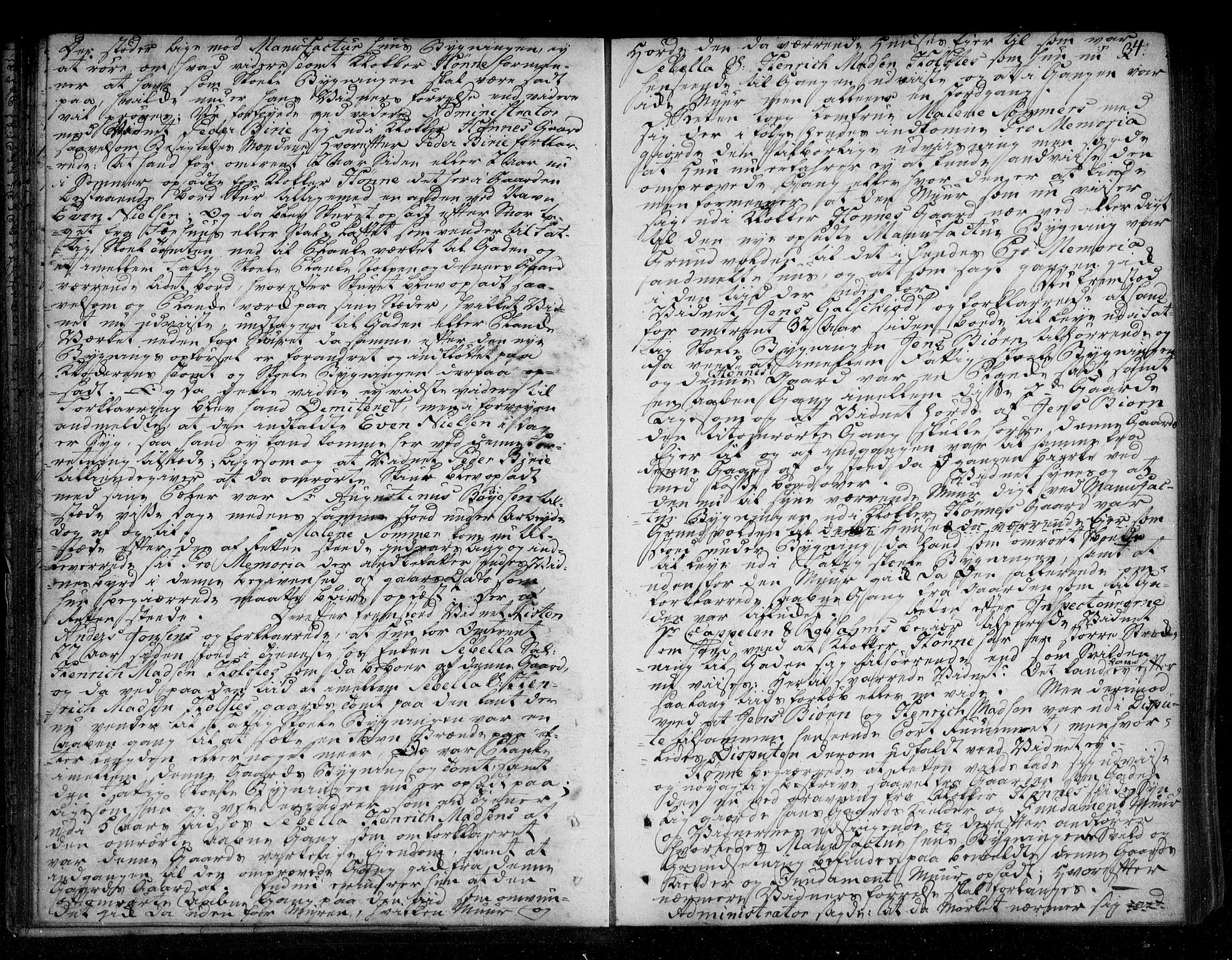 Drammen byfogd, AV/SAKO-A-222/F/Fa/L0057: Tingbok for Bragernes, 1780-1783, p. 33b-34a