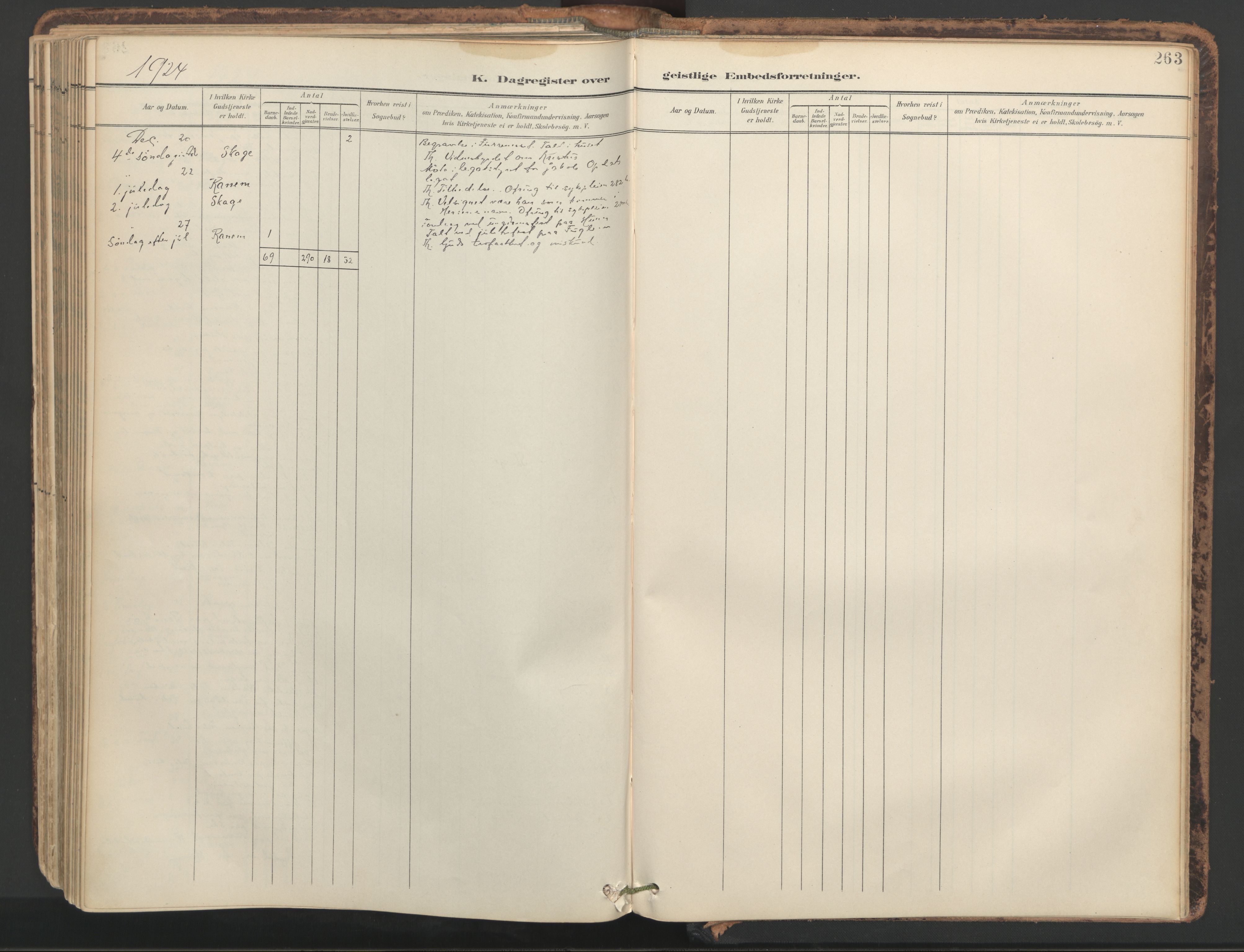 Ministerialprotokoller, klokkerbøker og fødselsregistre - Nord-Trøndelag, AV/SAT-A-1458/764/L0556: Parish register (official) no. 764A11, 1897-1924, p. 263