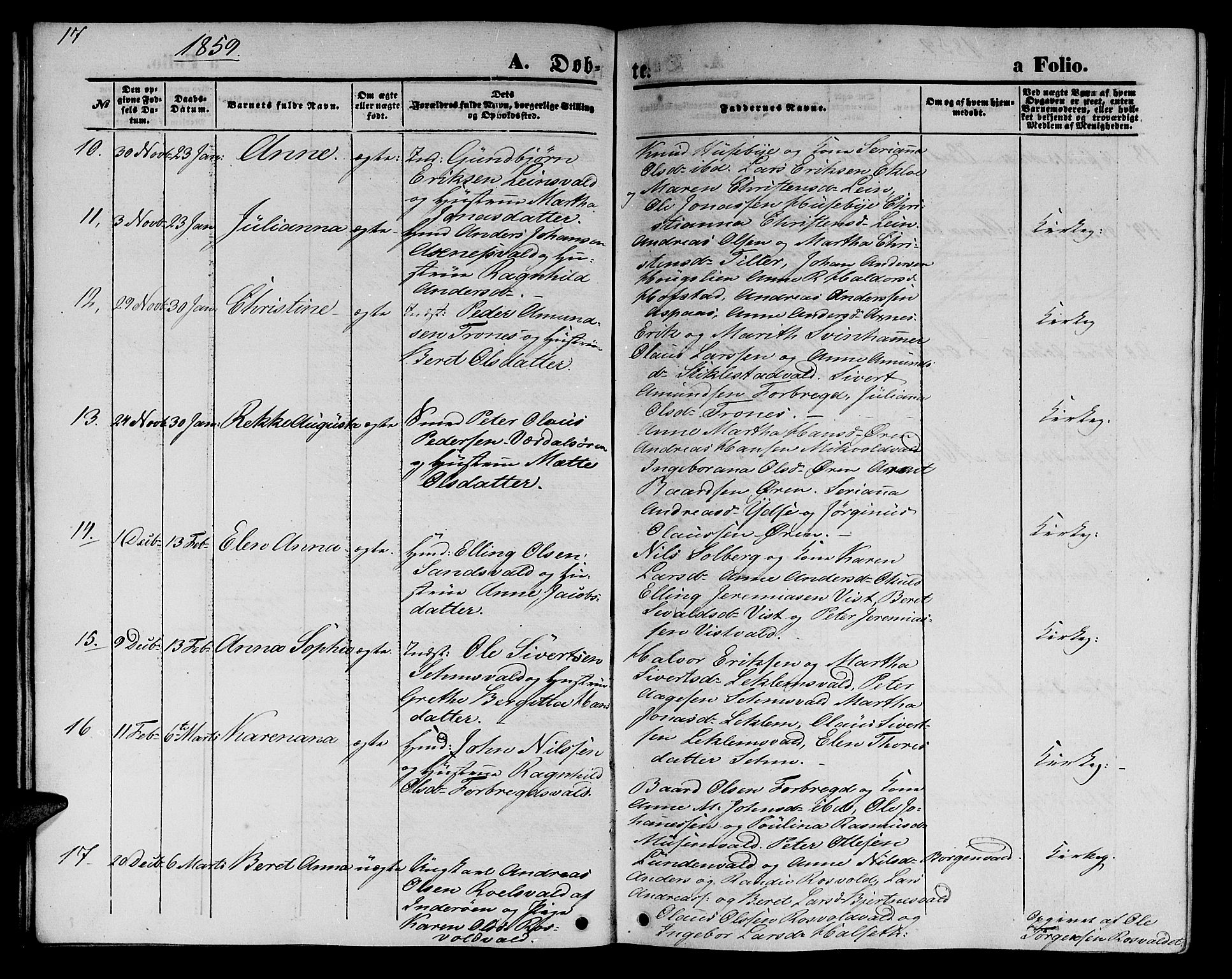 Ministerialprotokoller, klokkerbøker og fødselsregistre - Nord-Trøndelag, AV/SAT-A-1458/723/L0254: Parish register (copy) no. 723C02, 1858-1868, p. 17